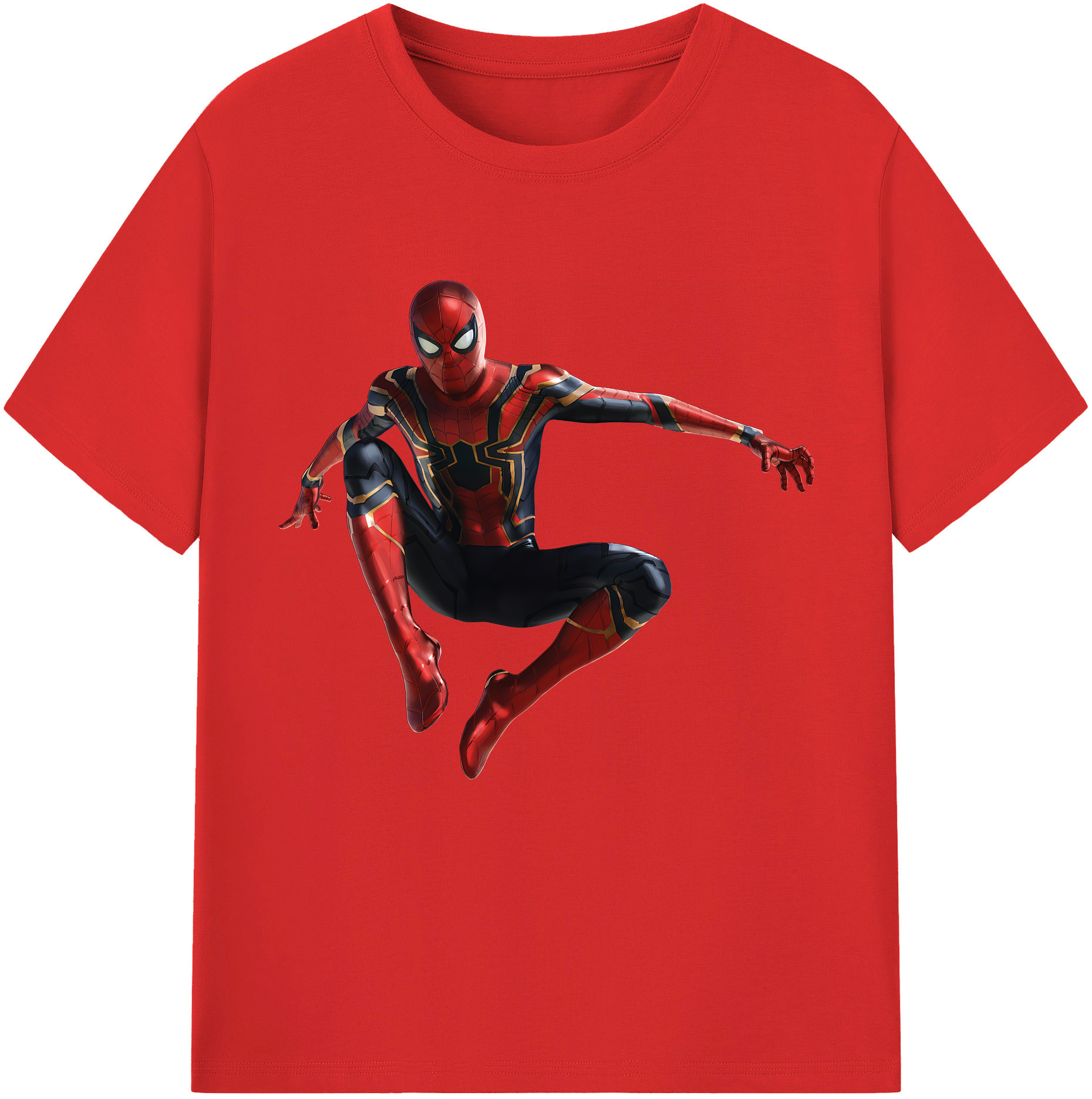 （画像用） Spider Man スパイダーマン 綿100％半袖Tシャツ（フロントプリント）