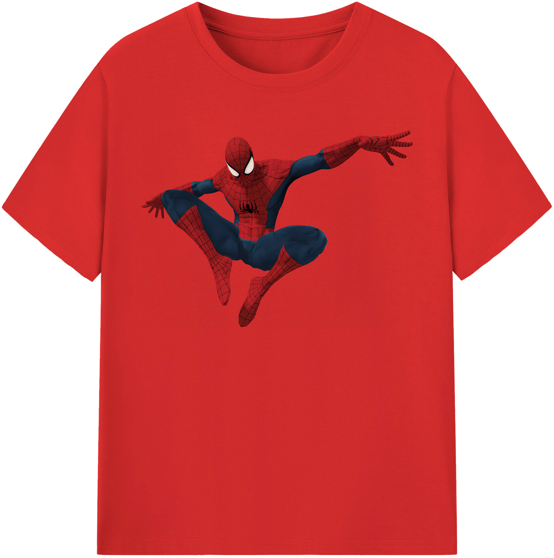 （画像用） Spider Man スパイダーマン 綿100％半袖Tシャツ（フロントプリント）