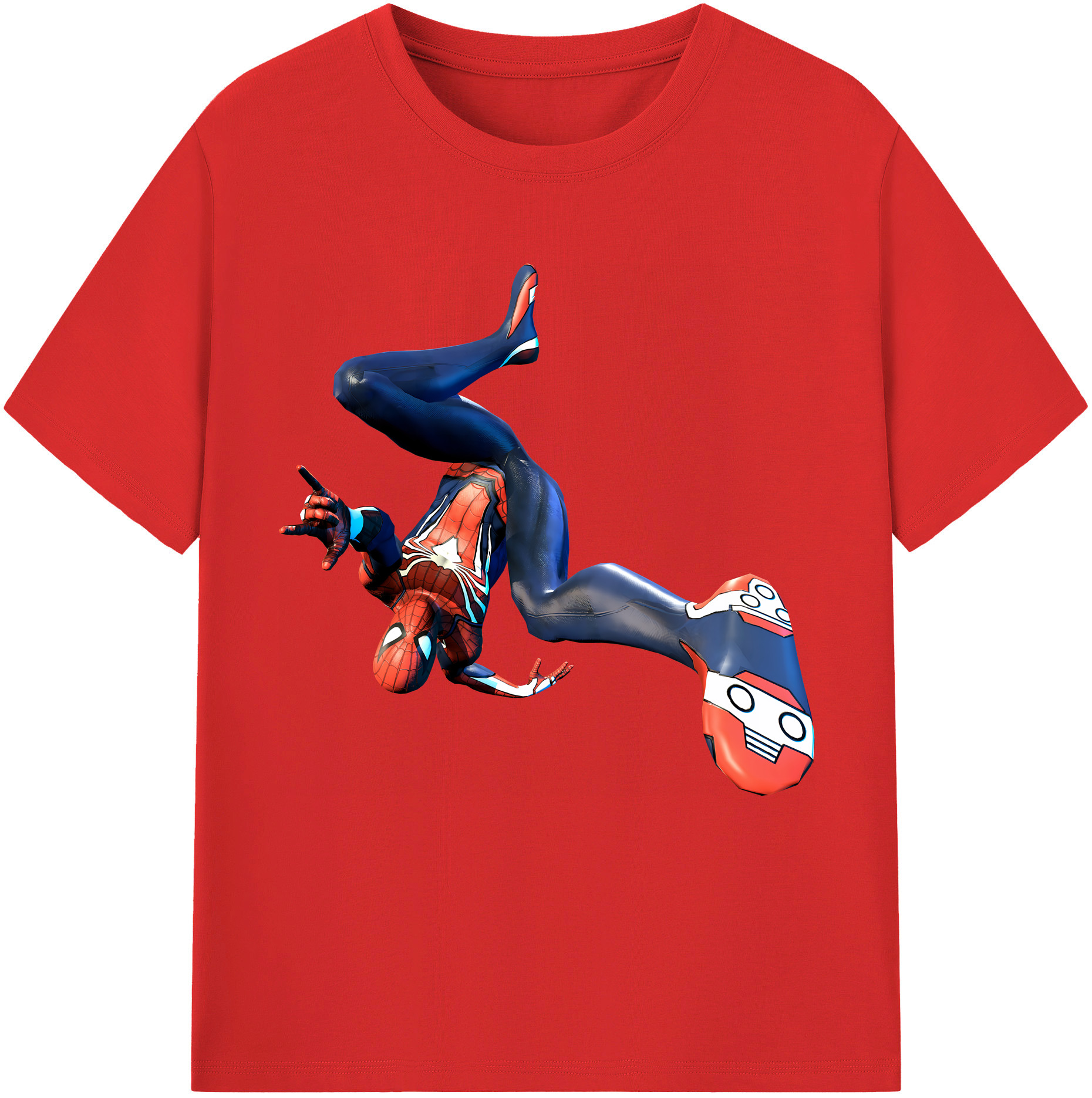 （画像用） Spider Man スパイダーマン 綿100％半袖Tシャツ（フロントプリント）