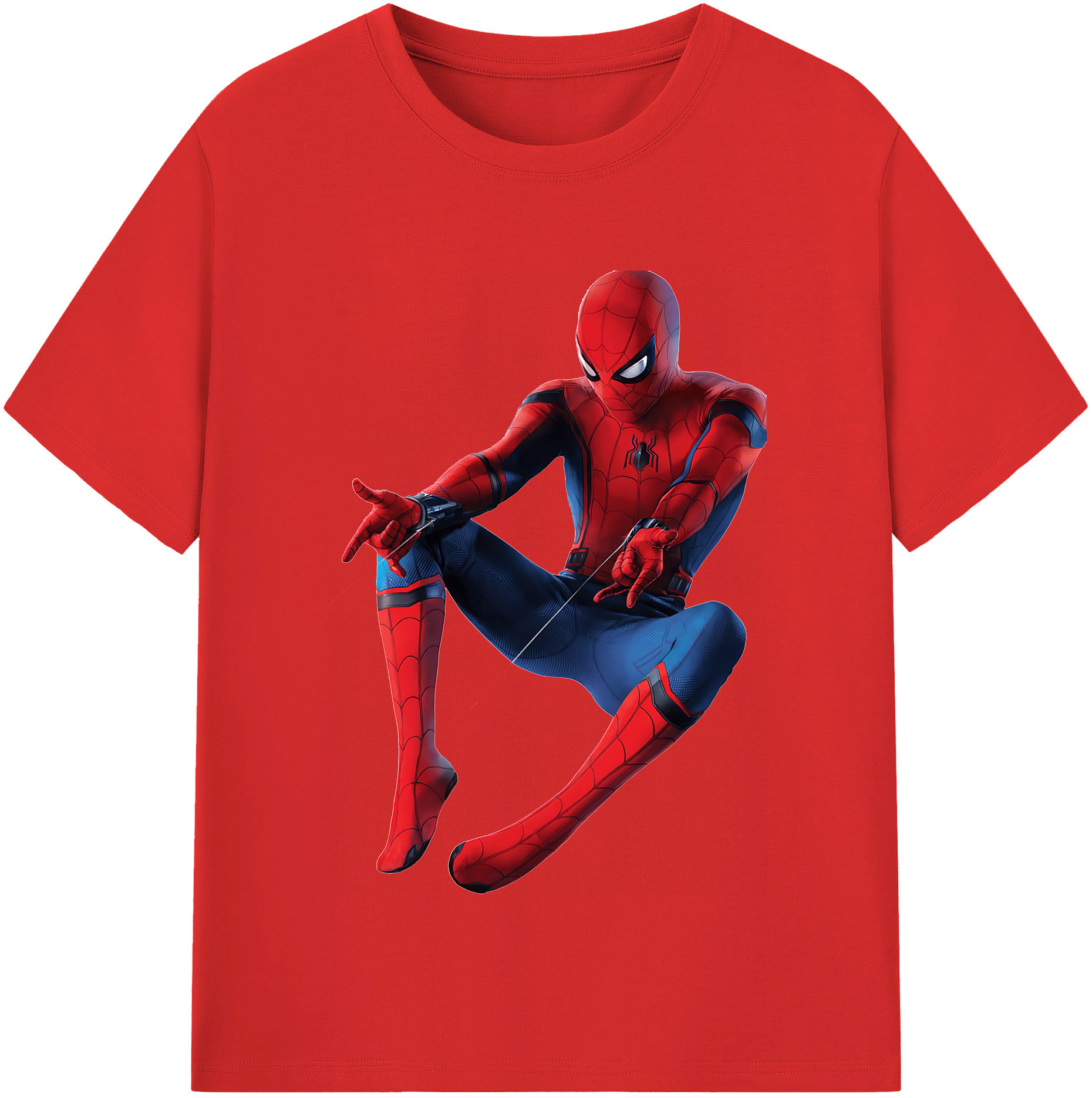 （画像用） Spider Man スパイダーマン 綿100％半袖Tシャツ（フロントプリント）