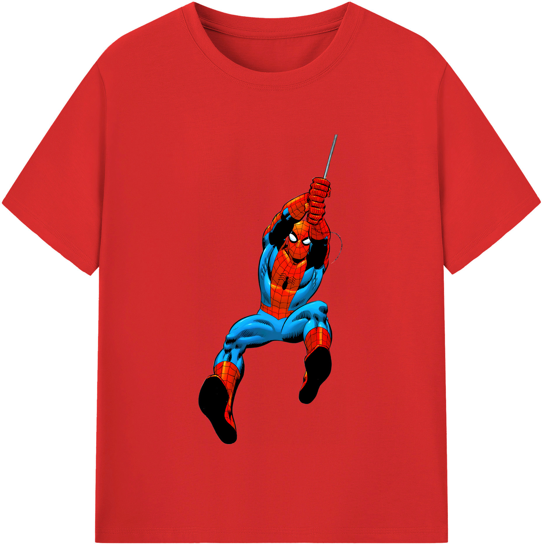 （画像用） Spider Man スパイダーマン 綿100％半袖Tシャツ（フロントプリント）