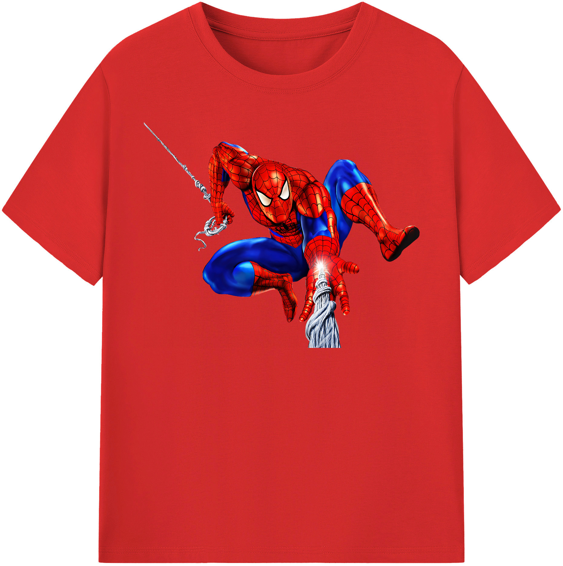 （画像用） Spider Man スパイダーマン 綿100％半袖Tシャツ（フロントプリント）