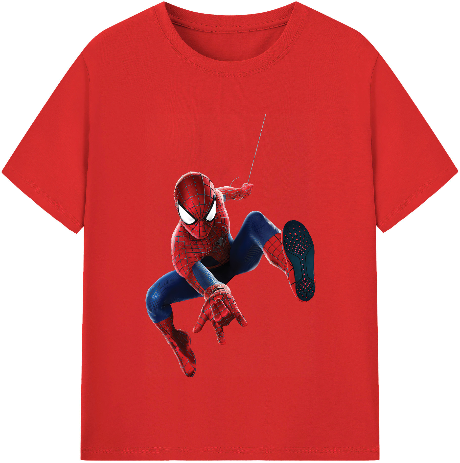 Spider Man スパイダーマン 綿100％半袖Tシャツ（フロントプリント）