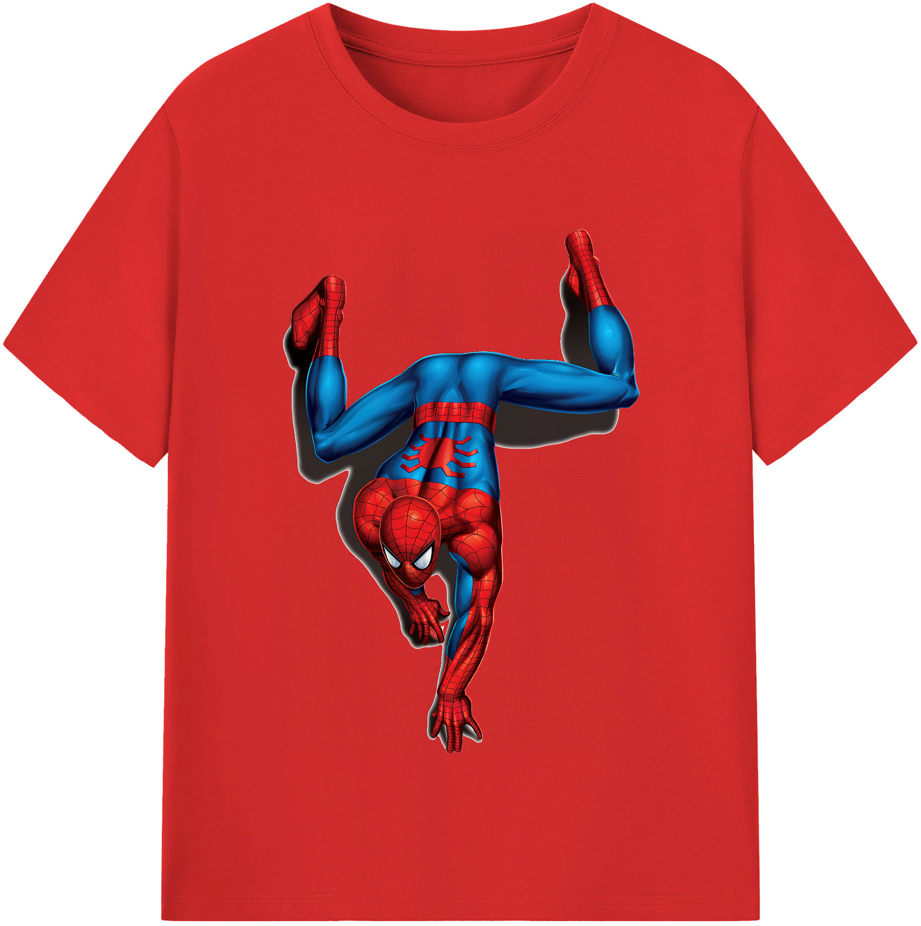 （画像用） Spider Man スパイダーマン 綿100％半袖Tシャツ（フロントプリント）