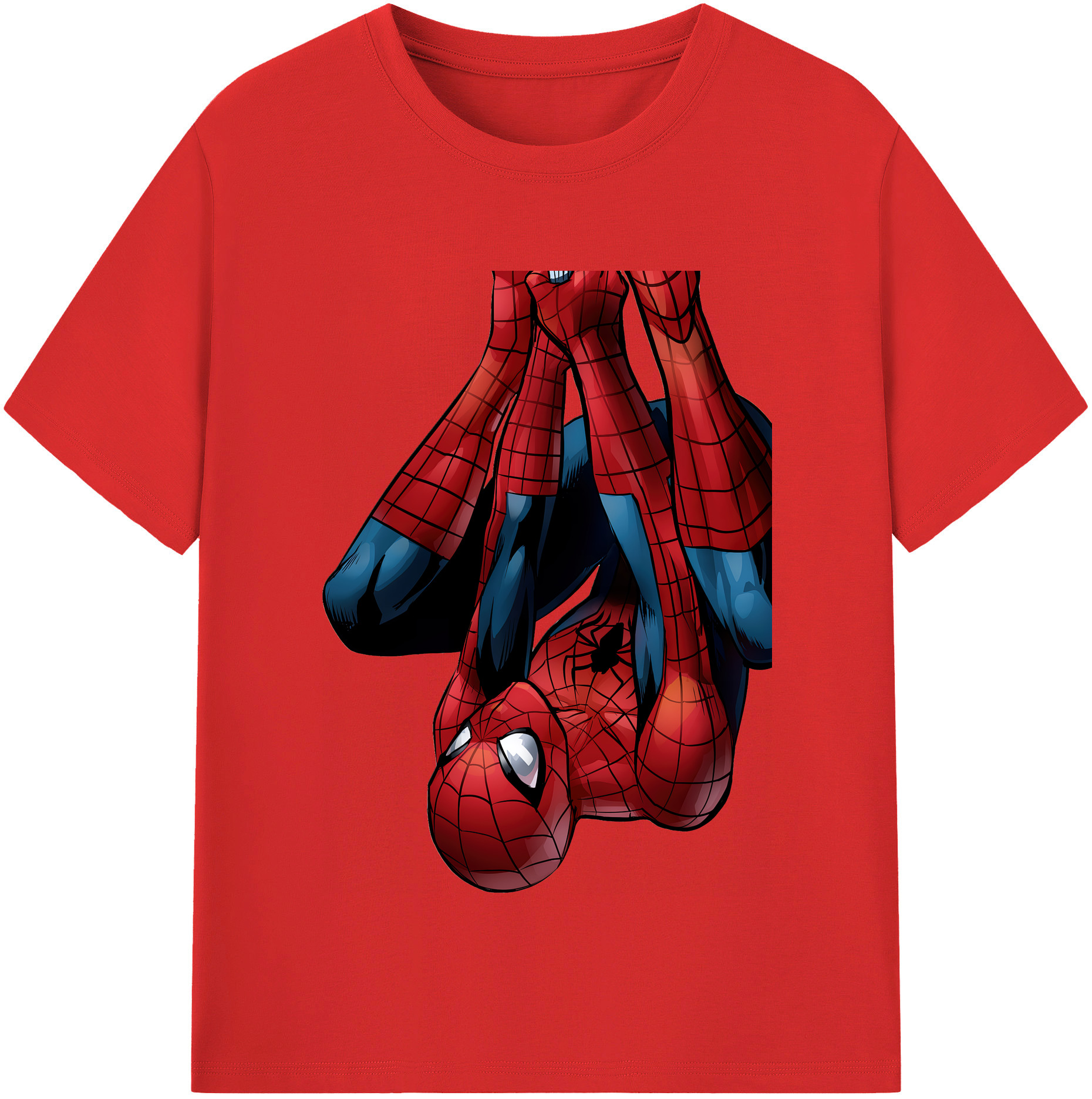 （画像用） Spider Man スパイダーマン 綿100％半袖Tシャツ（フロントプリント）