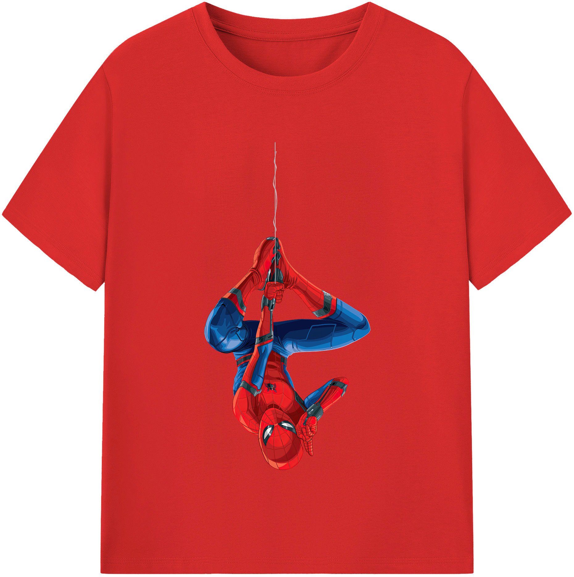 （画像用） Spider Man スパイダーマン 綿100％半袖Tシャツ（フロントプリント）