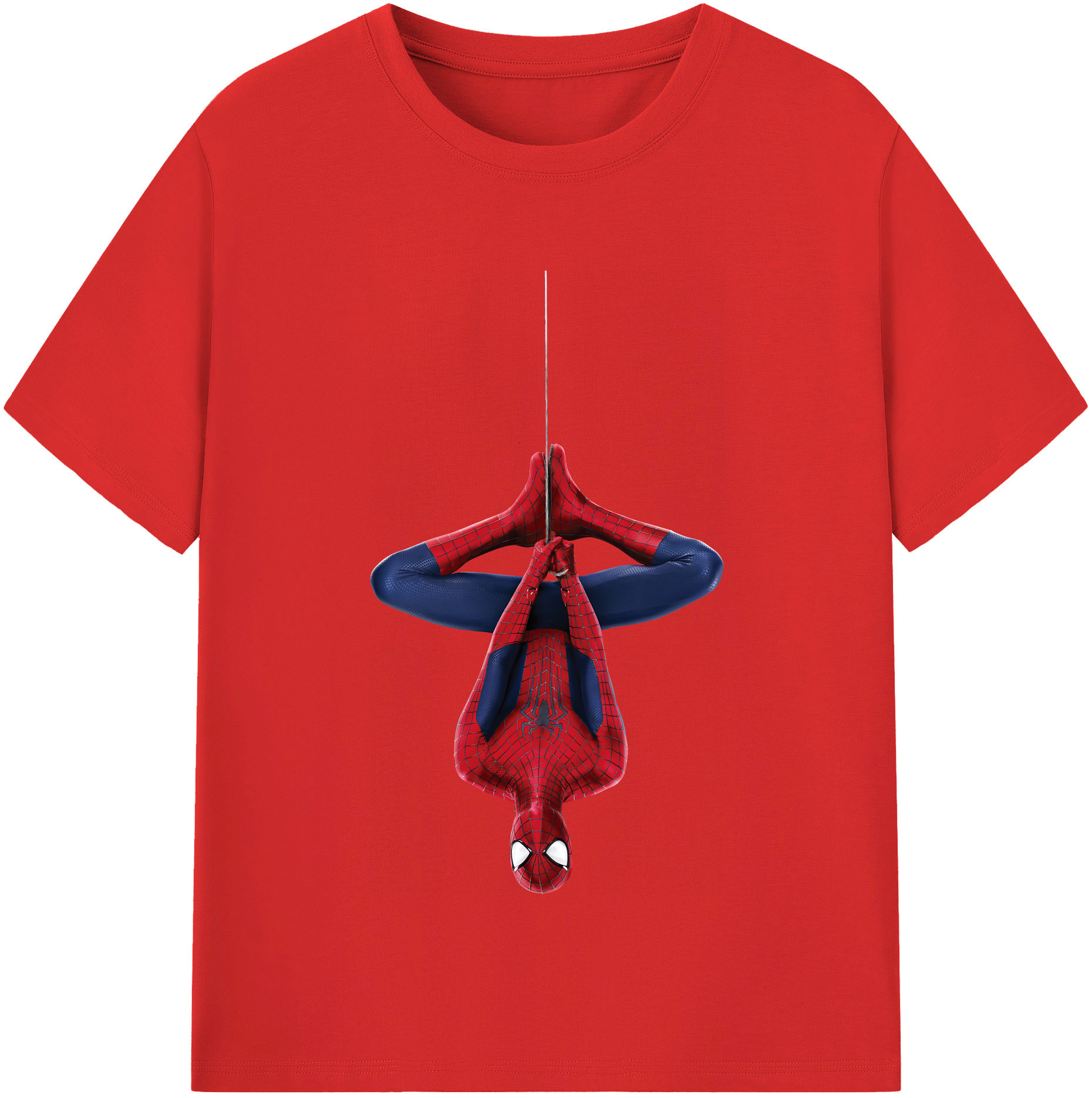 （画像用） Spider Man スパイダーマン 綿100％半袖Tシャツ（フロントプリント）