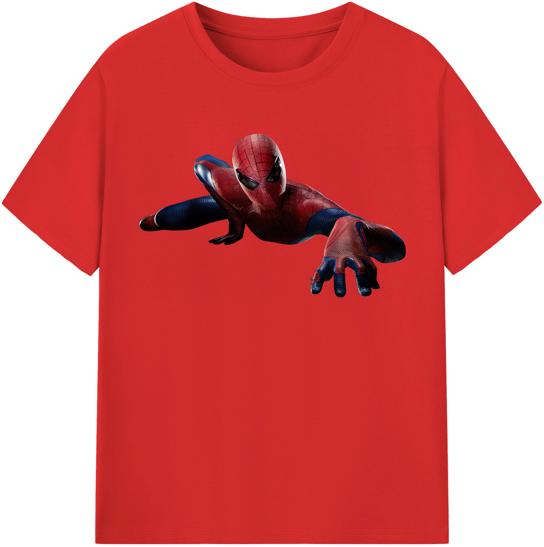（画像用） Spider Man スパイダーマン 綿100％半袖Tシャツ（フロントプリント）