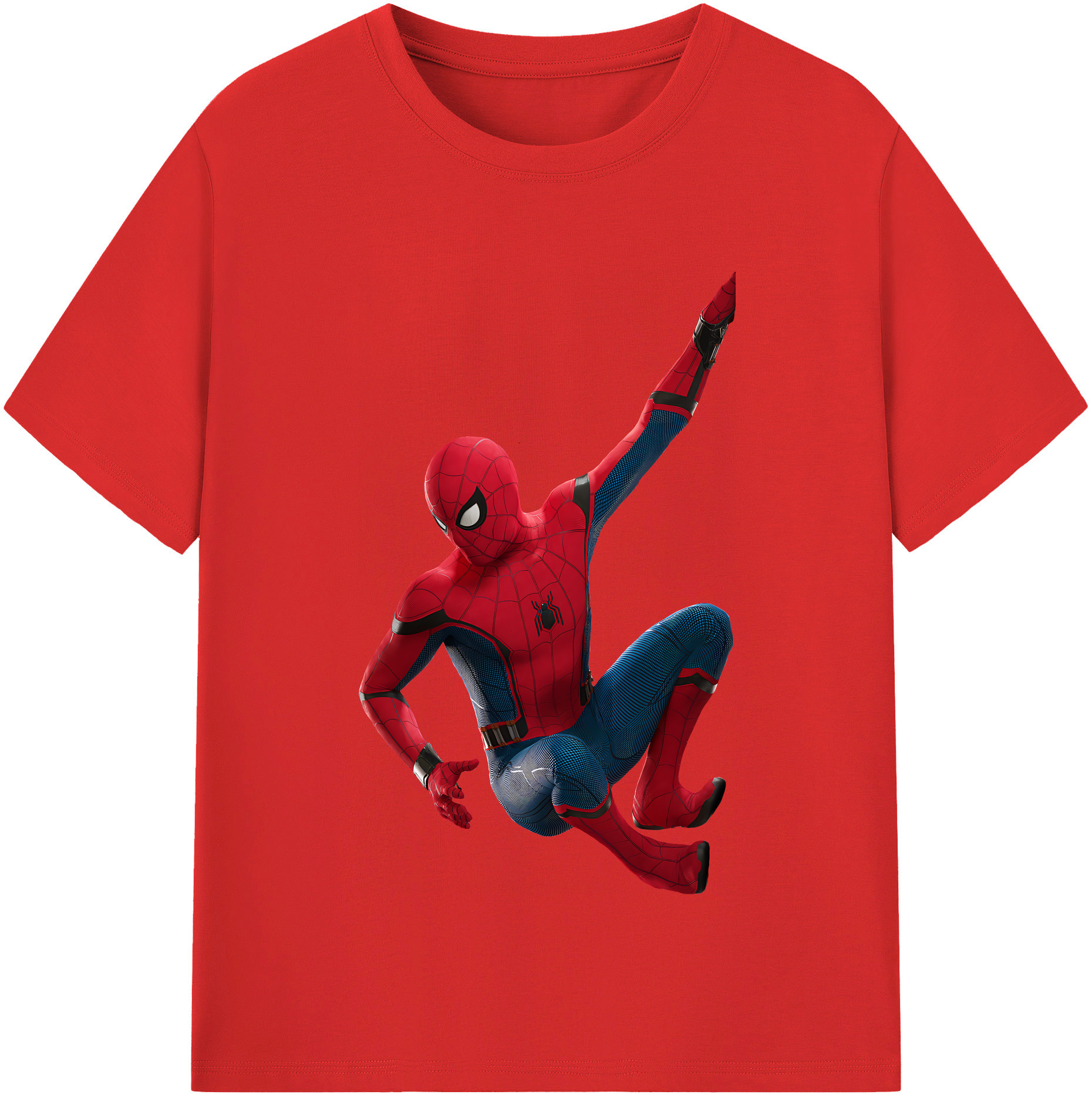 （画像用） Spider Man スパイダーマン 綿100％半袖Tシャツ（フロントプリント）