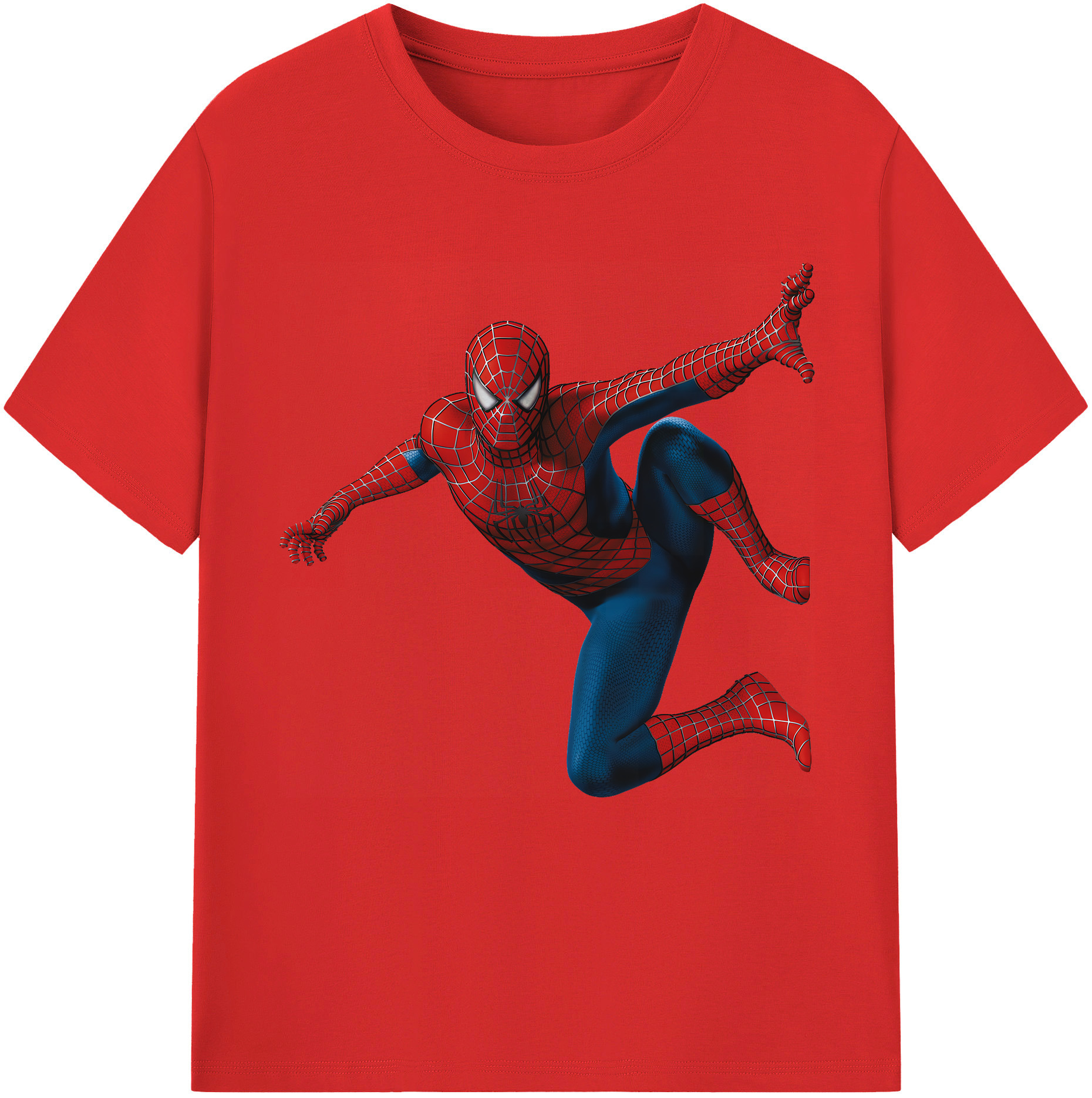 （画像用） Spider Man スパイダーマン 綿100％半袖Tシャツ（フロントプリント）
