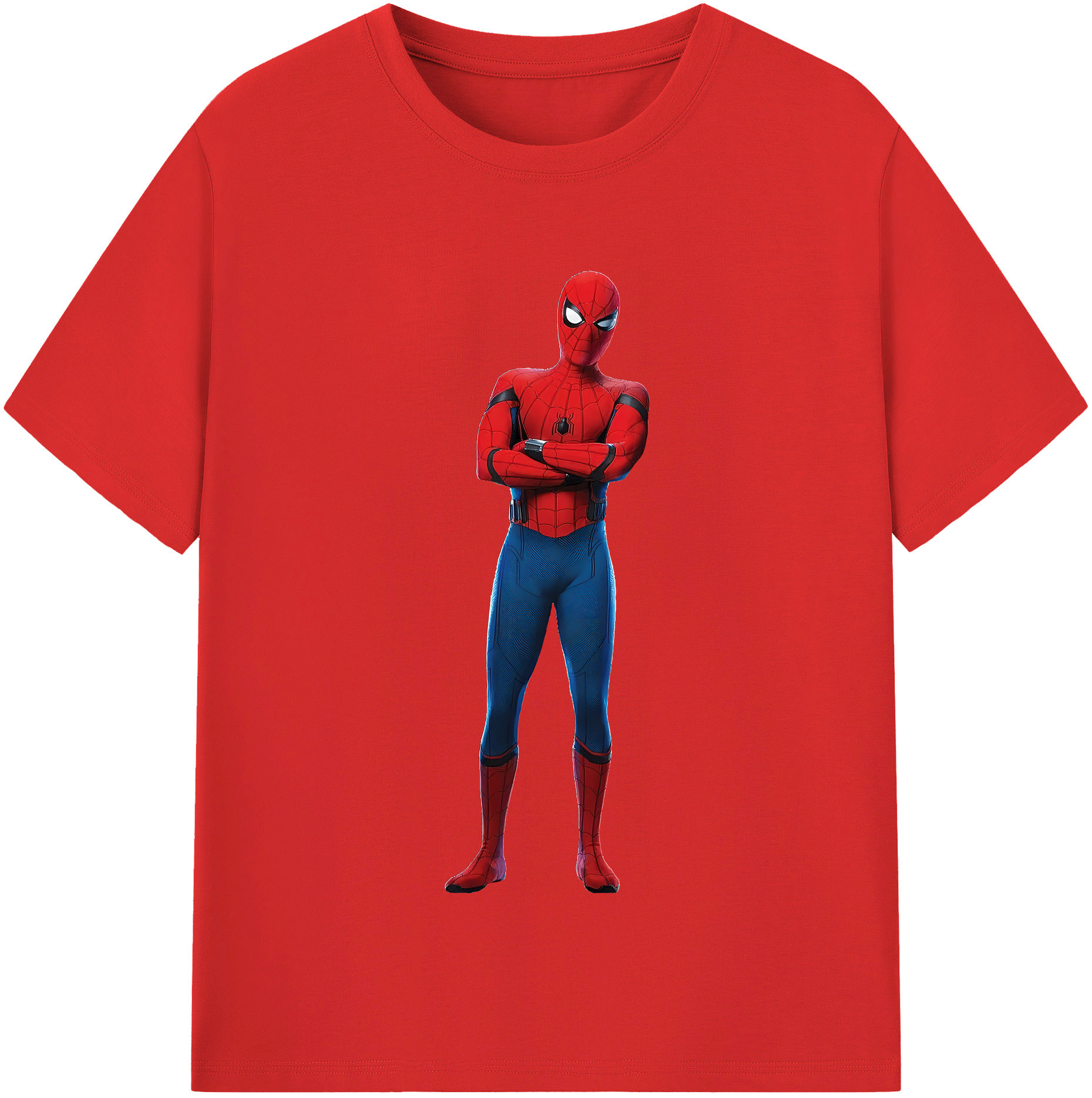 （画像用） Spider Man スパイダーマン 綿100％半袖Tシャツ（フロントプリント）