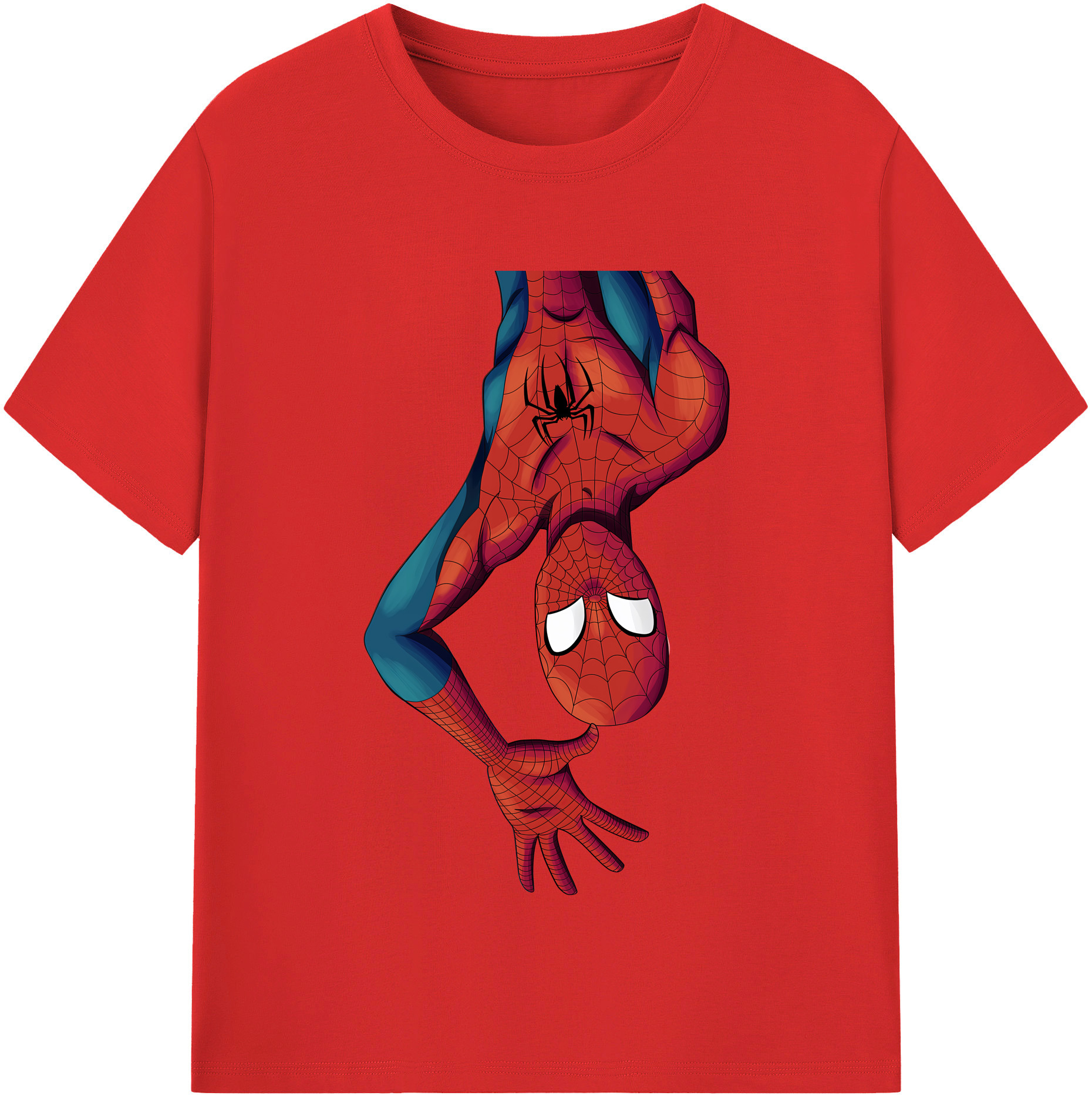 （画像用） Spider Man スパイダーマン 綿100％半袖Tシャツ（フロントプリント）