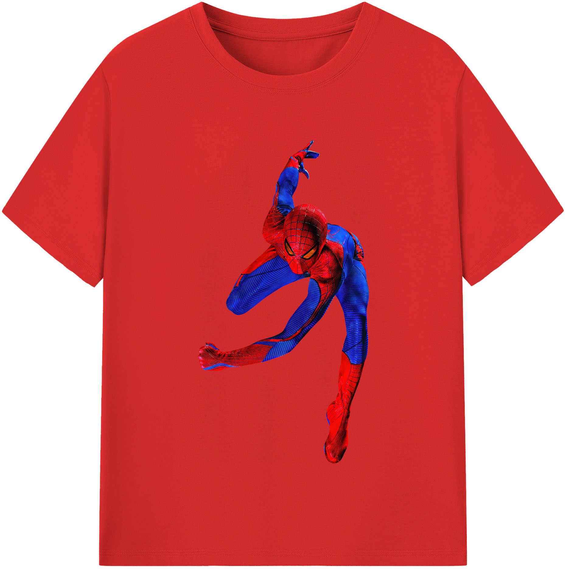 （画像用） Spider Man スパイダーマン 綿100％半袖Tシャツ（フロントプリント）