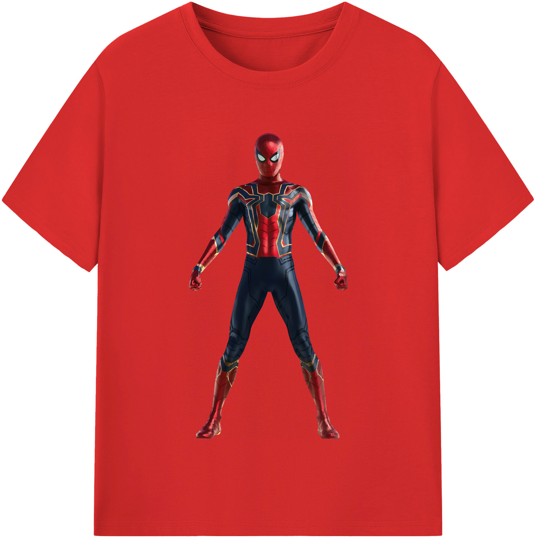 （画像用） Spider Man スパイダーマン 綿100％半袖Tシャツ（フロントプリント）