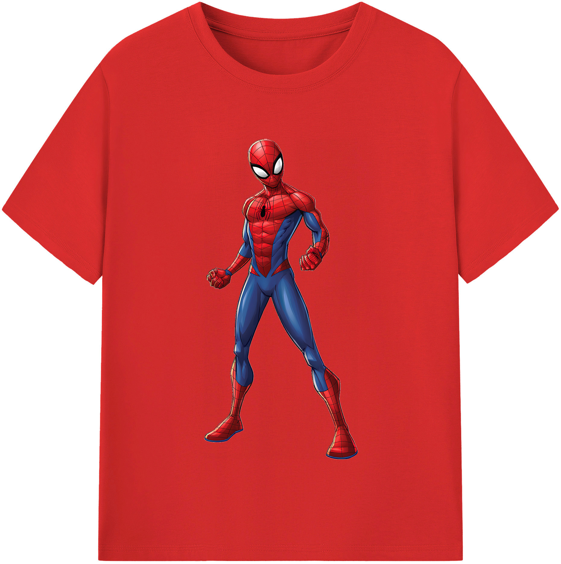 （画像用） Spider Man スパイダーマン 綿100％半袖Tシャツ（フロントプリント）