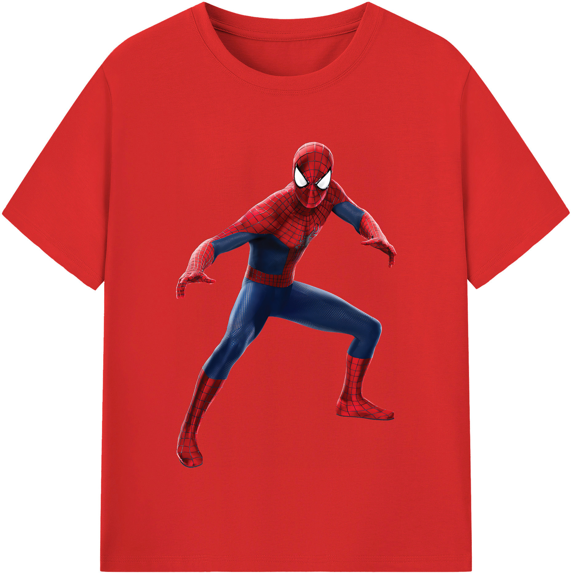 （画像用） Spider Man スパイダーマン 綿100％半袖Tシャツ（フロントプリント）