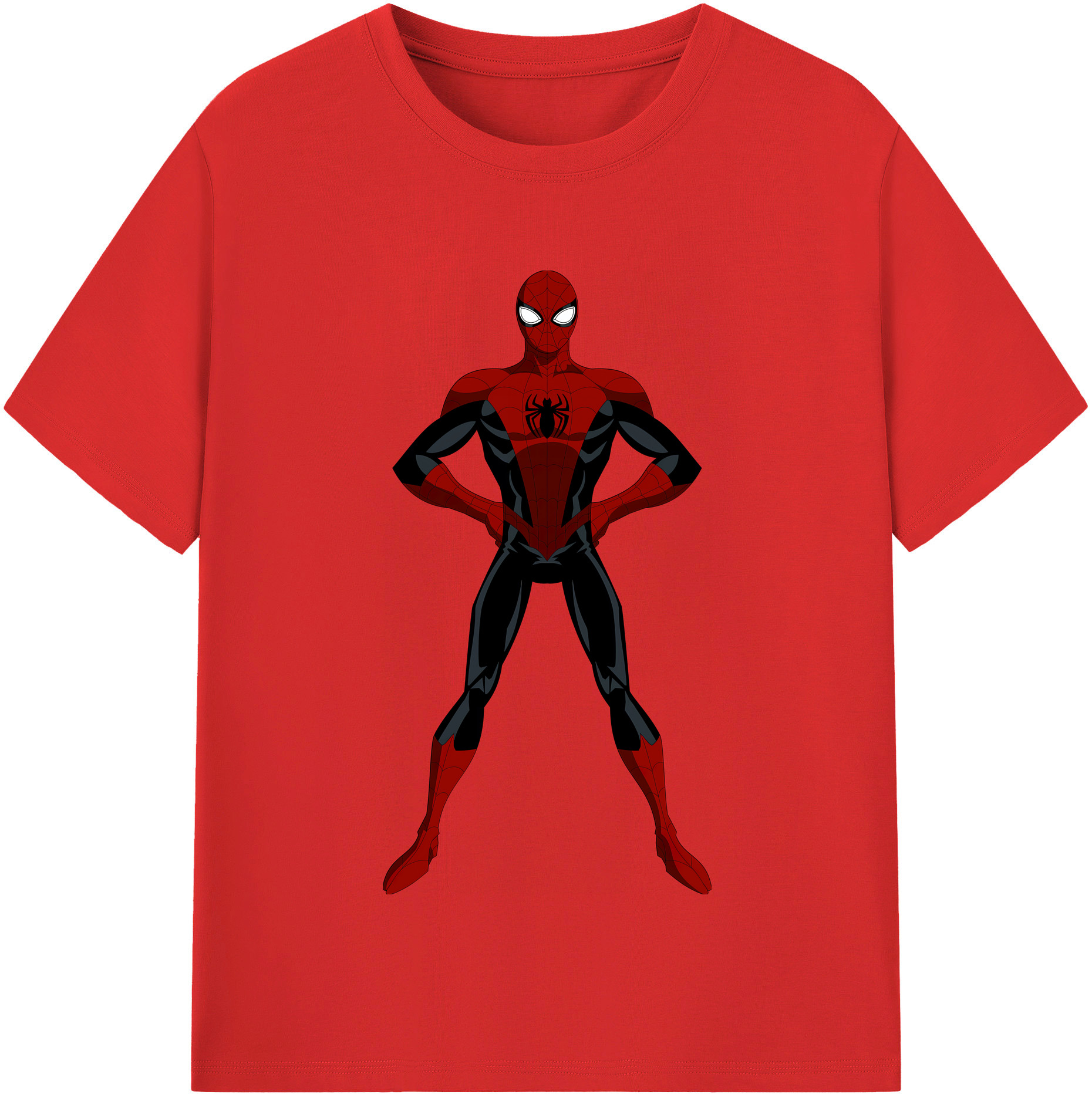 （画像用） Spider Man スパイダーマン 綿100％半袖Tシャツ（フロントプリント）