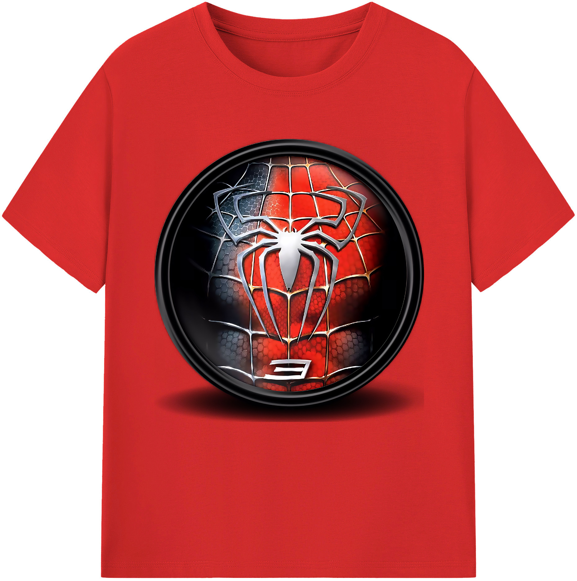 （画像用） Spider Man スパイダーマン 綿100％半袖Tシャツ（フロントプリント）