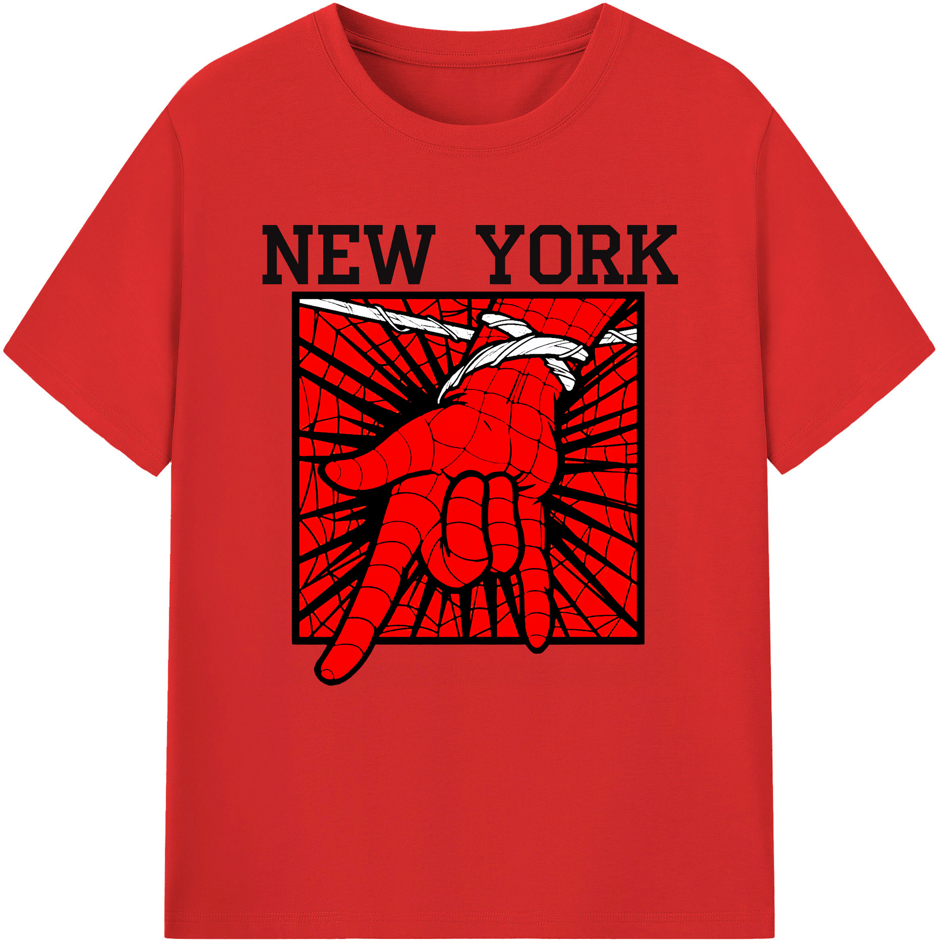 （画像用） Spider Man スパイダーマン 綿100％半袖Tシャツ（フロントプリント）