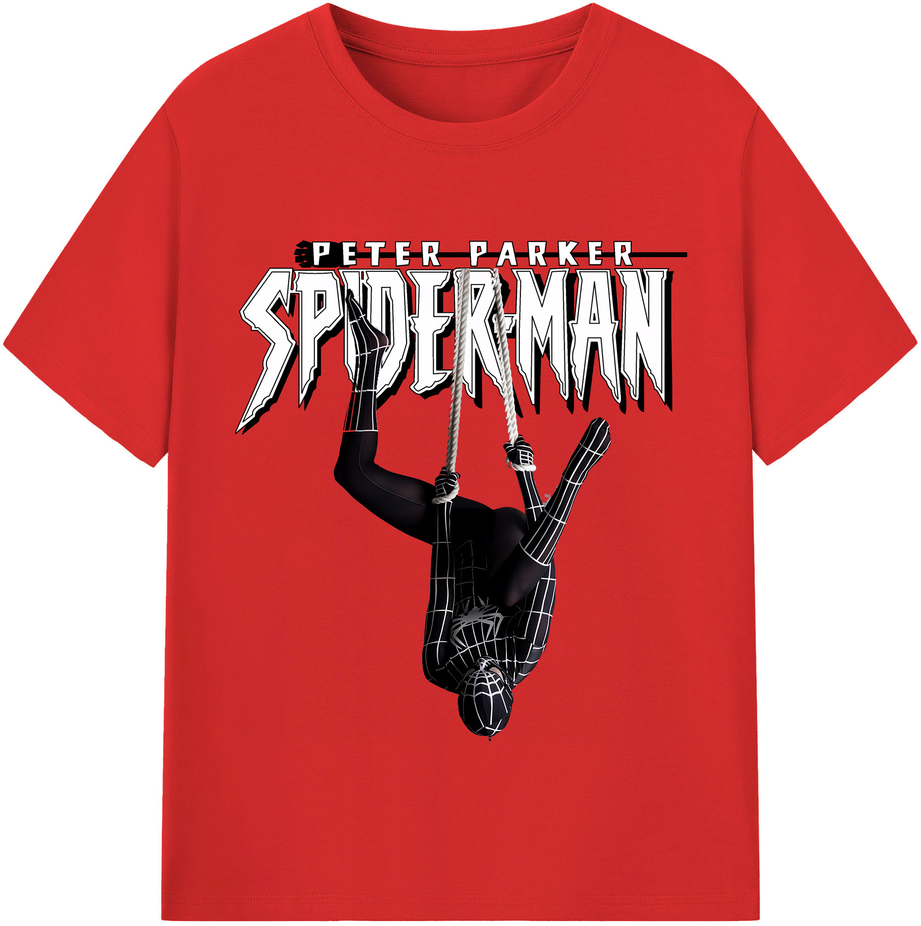 （画像用） Spider Man スパイダーマン 綿100％半袖Tシャツ（フロントプリント）