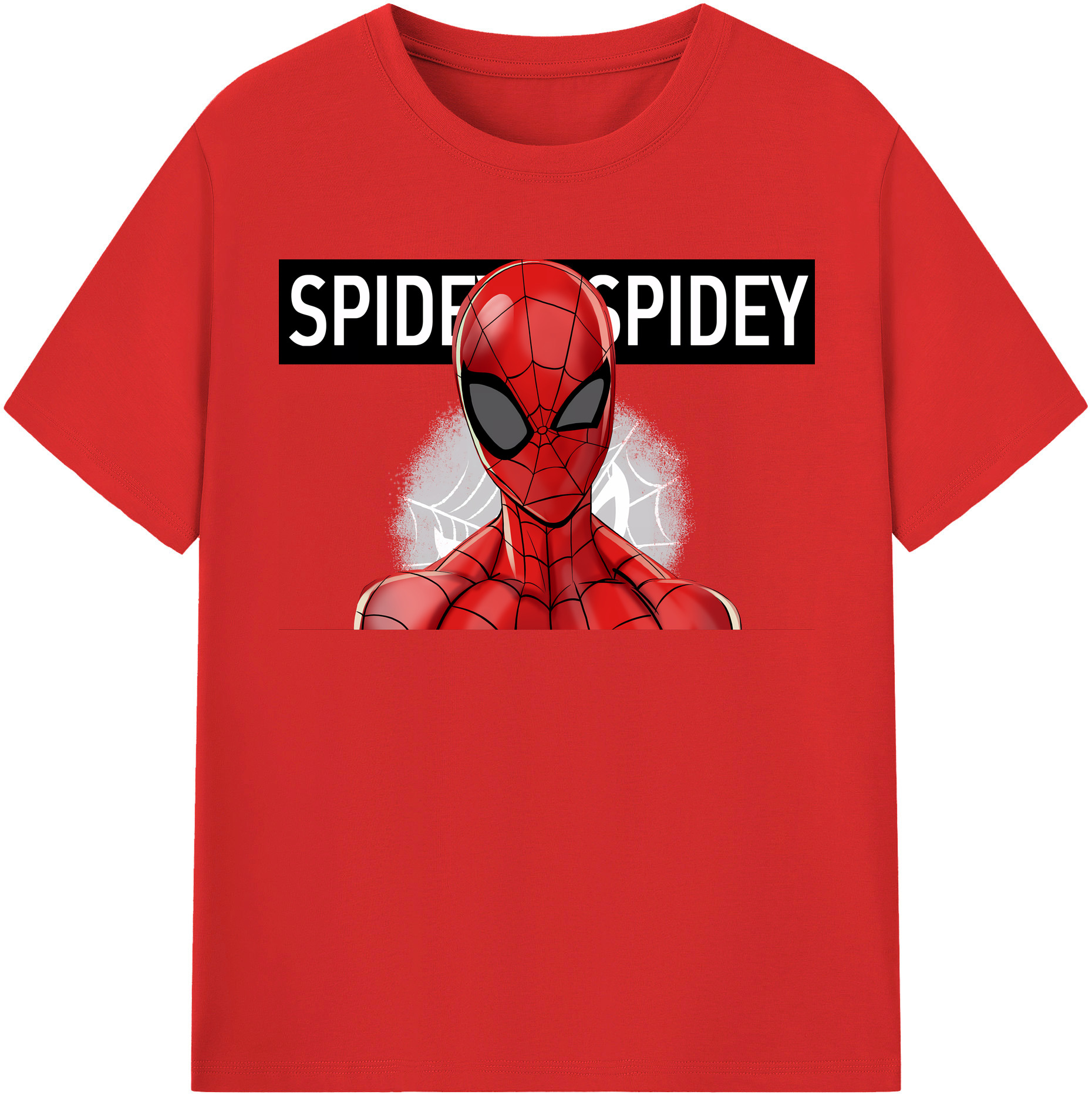 （画像用） Spider Man スパイダーマン 綿100％半袖Tシャツ（フロントプリント）