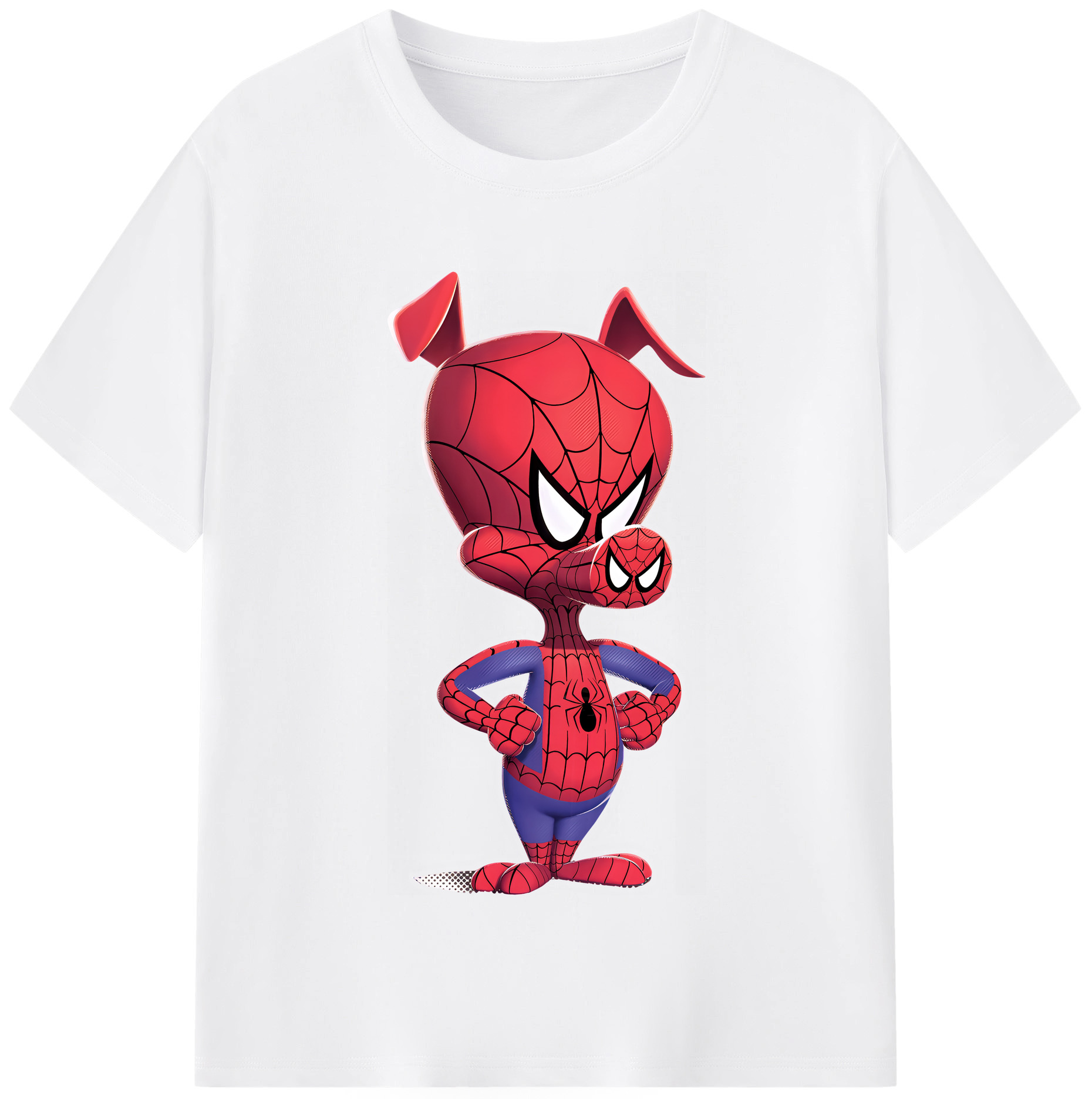 （画像用） Spider Man スパイダーマン 綿100％半袖Tシャツ（フロントプリント）