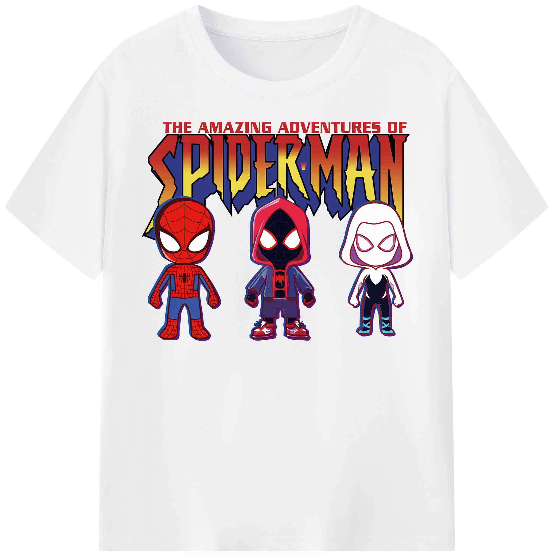 （画像用） Spider Man スパイダーマン 綿100％半袖Tシャツ（フロントプリント）