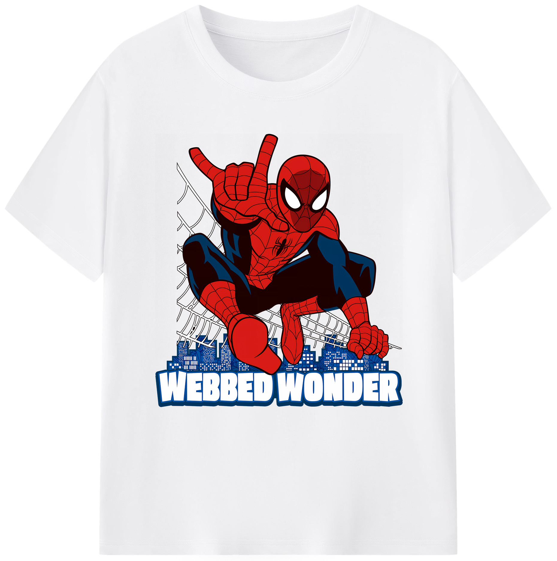 （画像用） Spider Man スパイダーマン 綿100％半袖Tシャツ（フロントプリント）