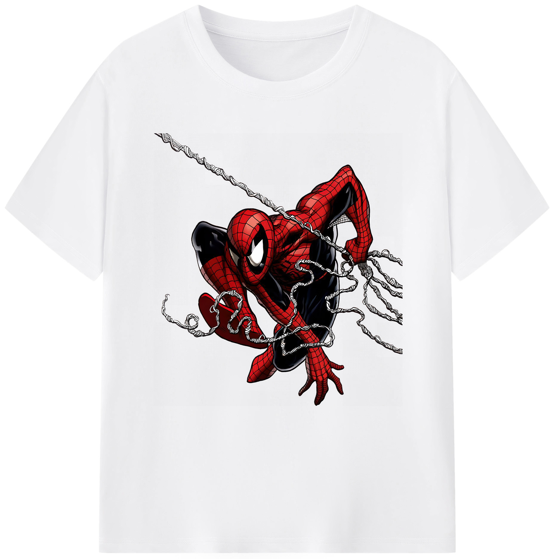 （画像用） Spider Man スパイダーマン 綿100％半袖Tシャツ（フロントプリント）