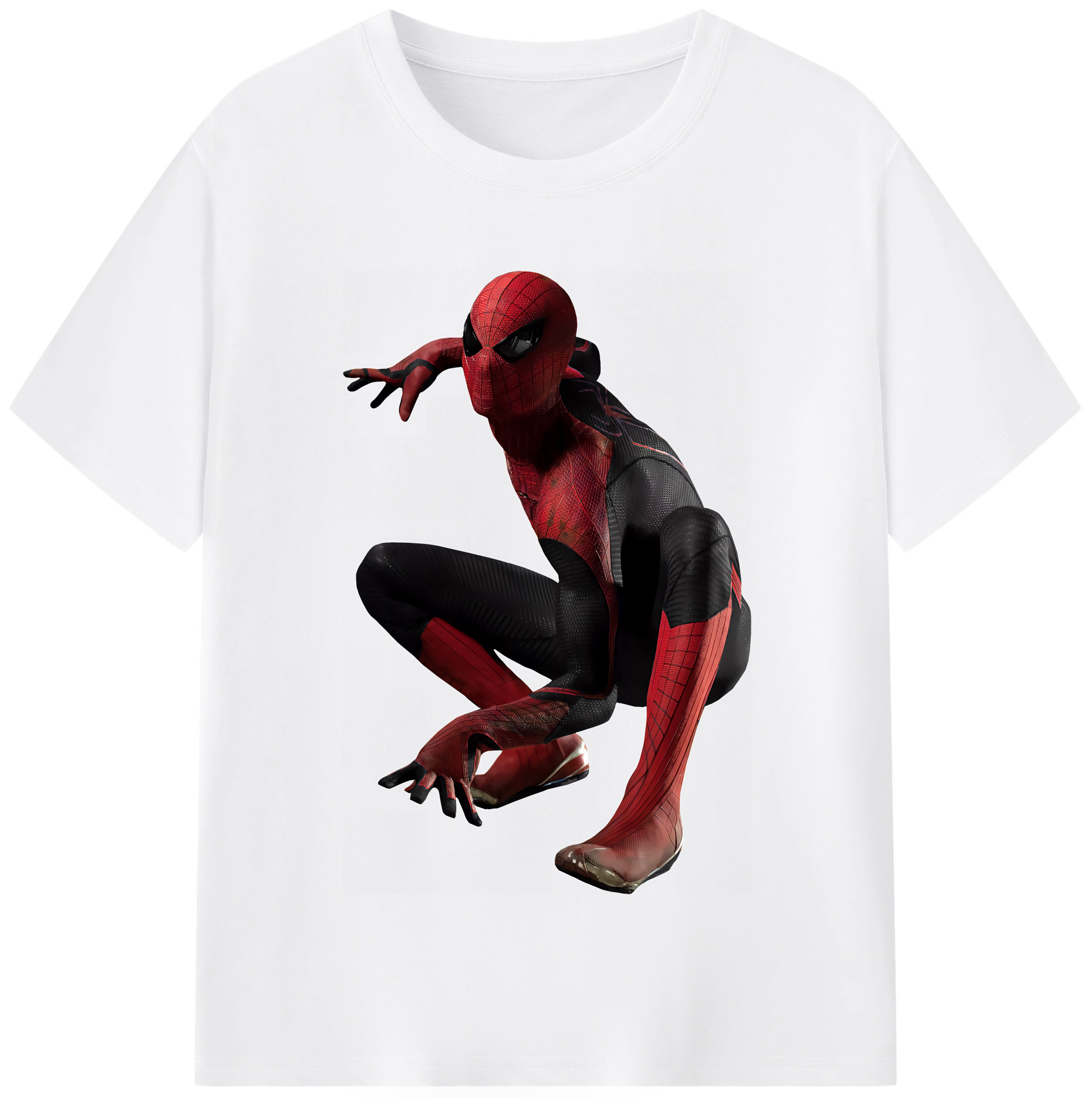 （画像用） Spider Man スパイダーマン 綿100％半袖Tシャツ（フロントプリント）