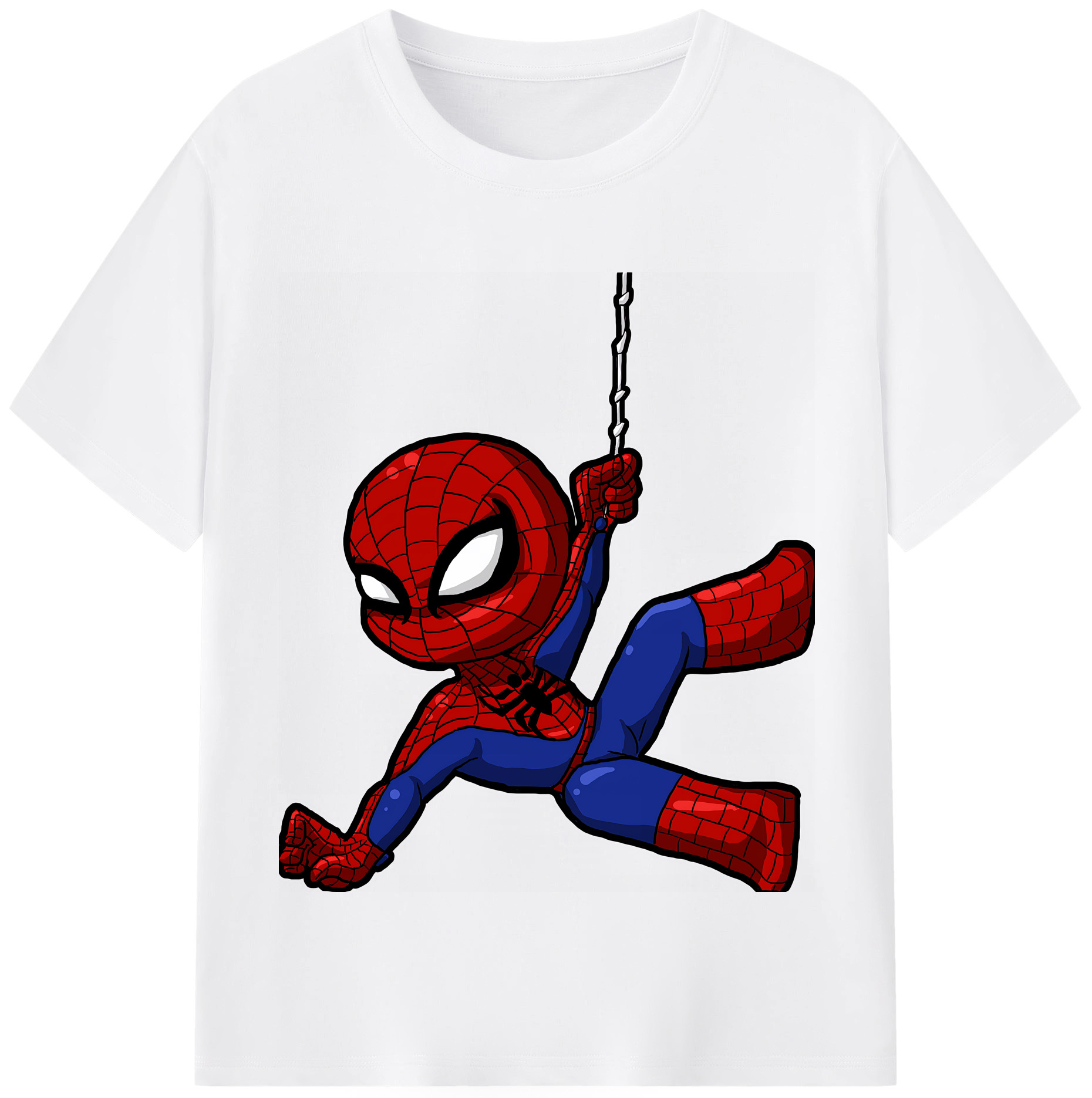 （画像用） Spider Man スパイダーマン 綿100％半袖Tシャツ（フロントプリント）