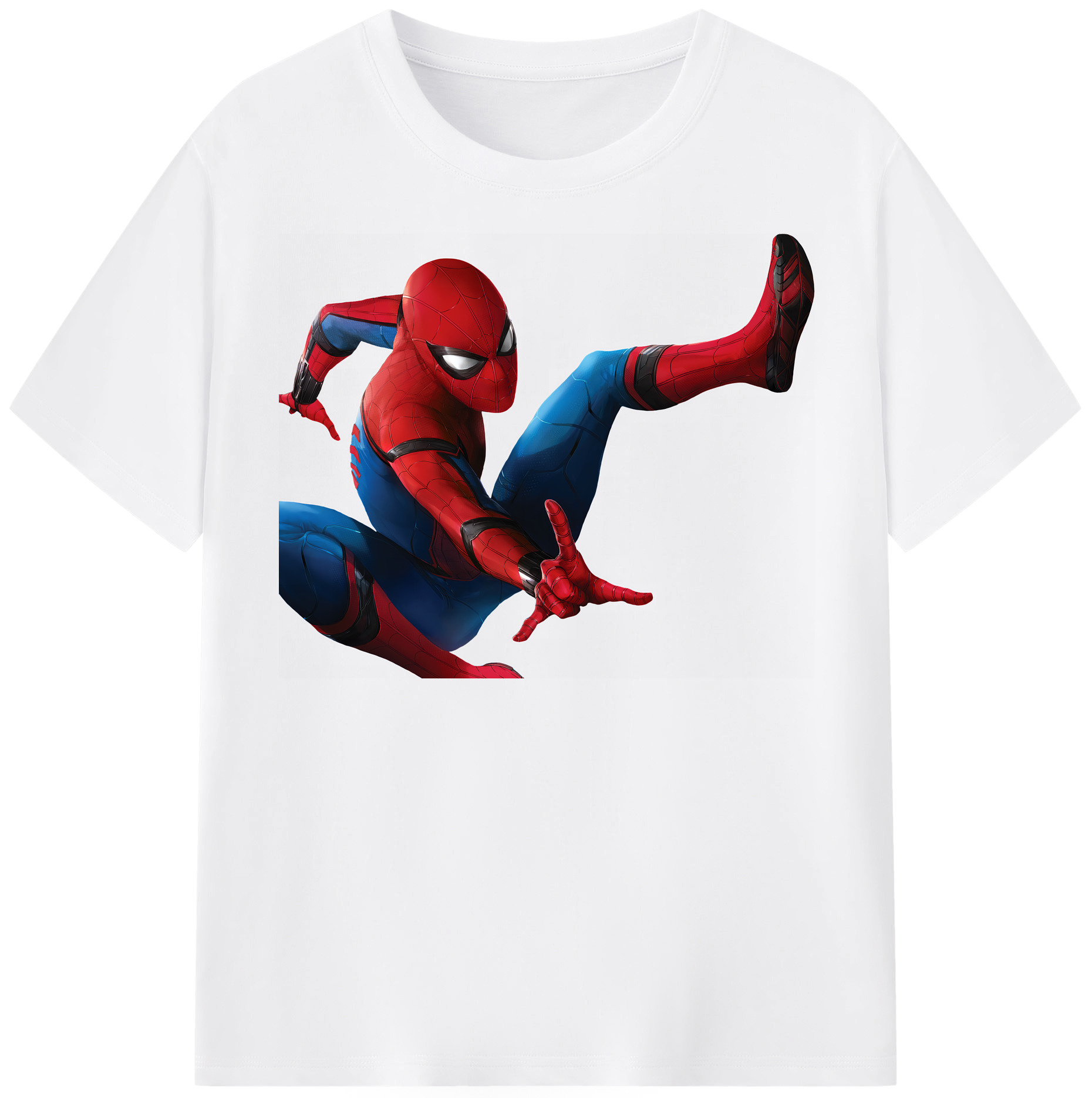 （画像用） Spider Man スパイダーマン 綿100％半袖Tシャツ（フロントプリント）