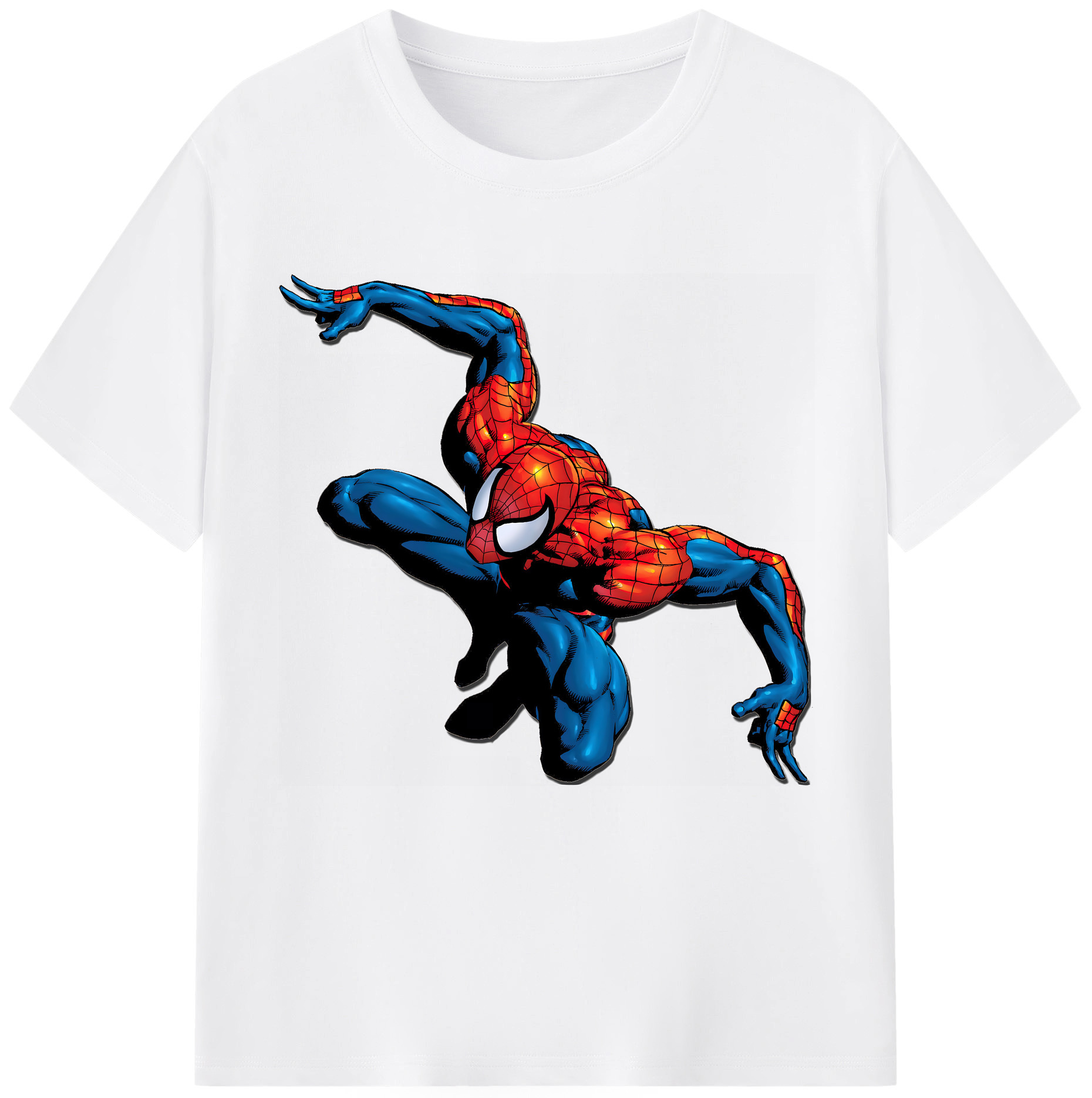 （画像用） Spider Man スパイダーマン 綿100％半袖Tシャツ（フロントプリント）