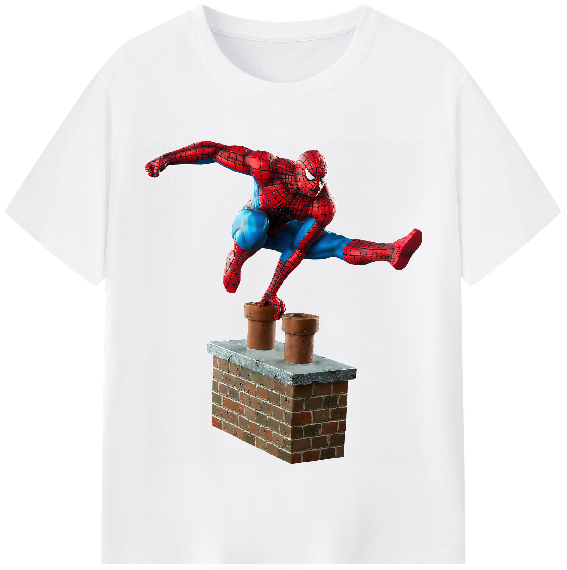 （画像用） Spider Man スパイダーマン 綿100％半袖Tシャツ（フロントプリント）