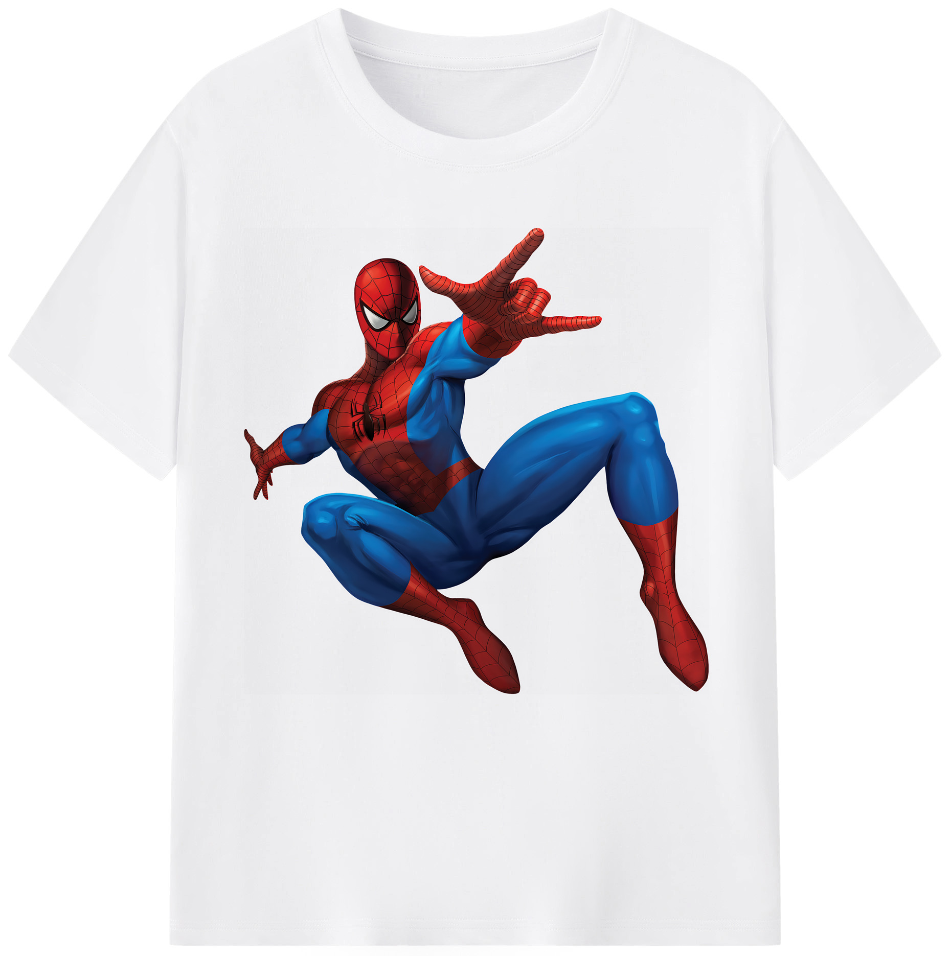 （画像用） Spider Man スパイダーマン 綿100％半袖Tシャツ（フロントプリント）