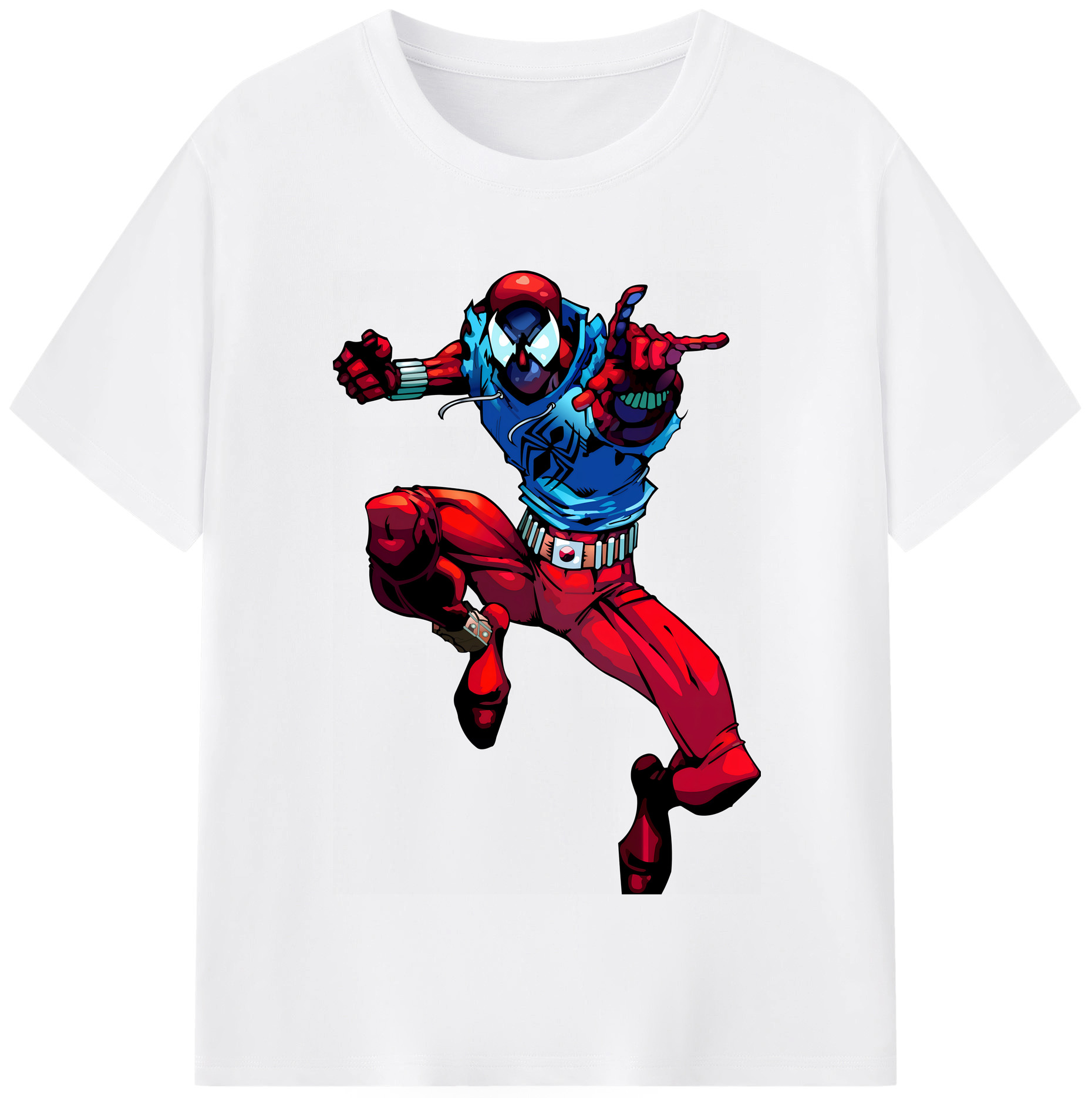 （画像用） Spider Man スパイダーマン 綿100％半袖Tシャツ（フロントプリント）