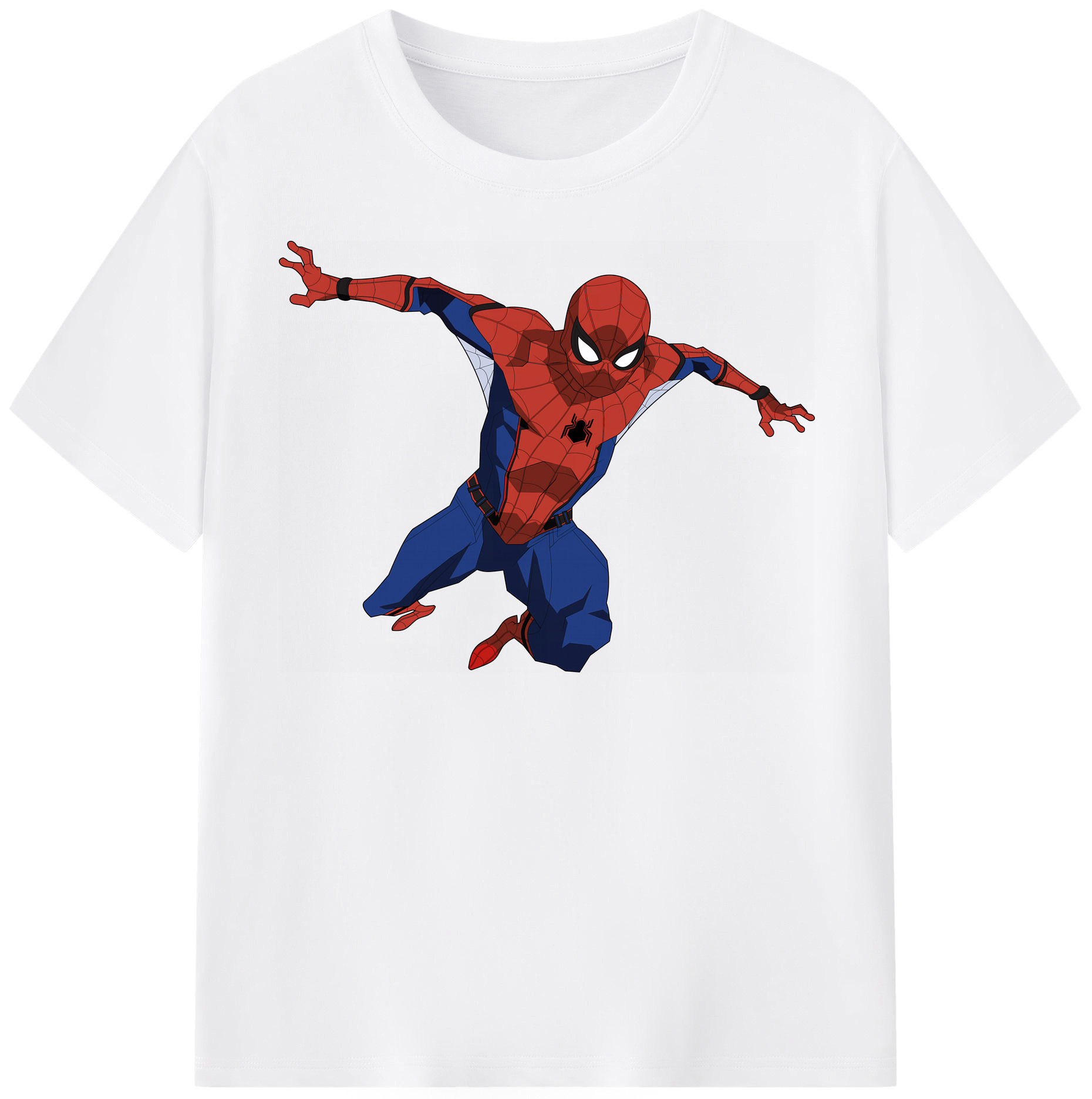 （画像用） Spider Man スパイダーマン 綿100％半袖Tシャツ（フロントプリント）