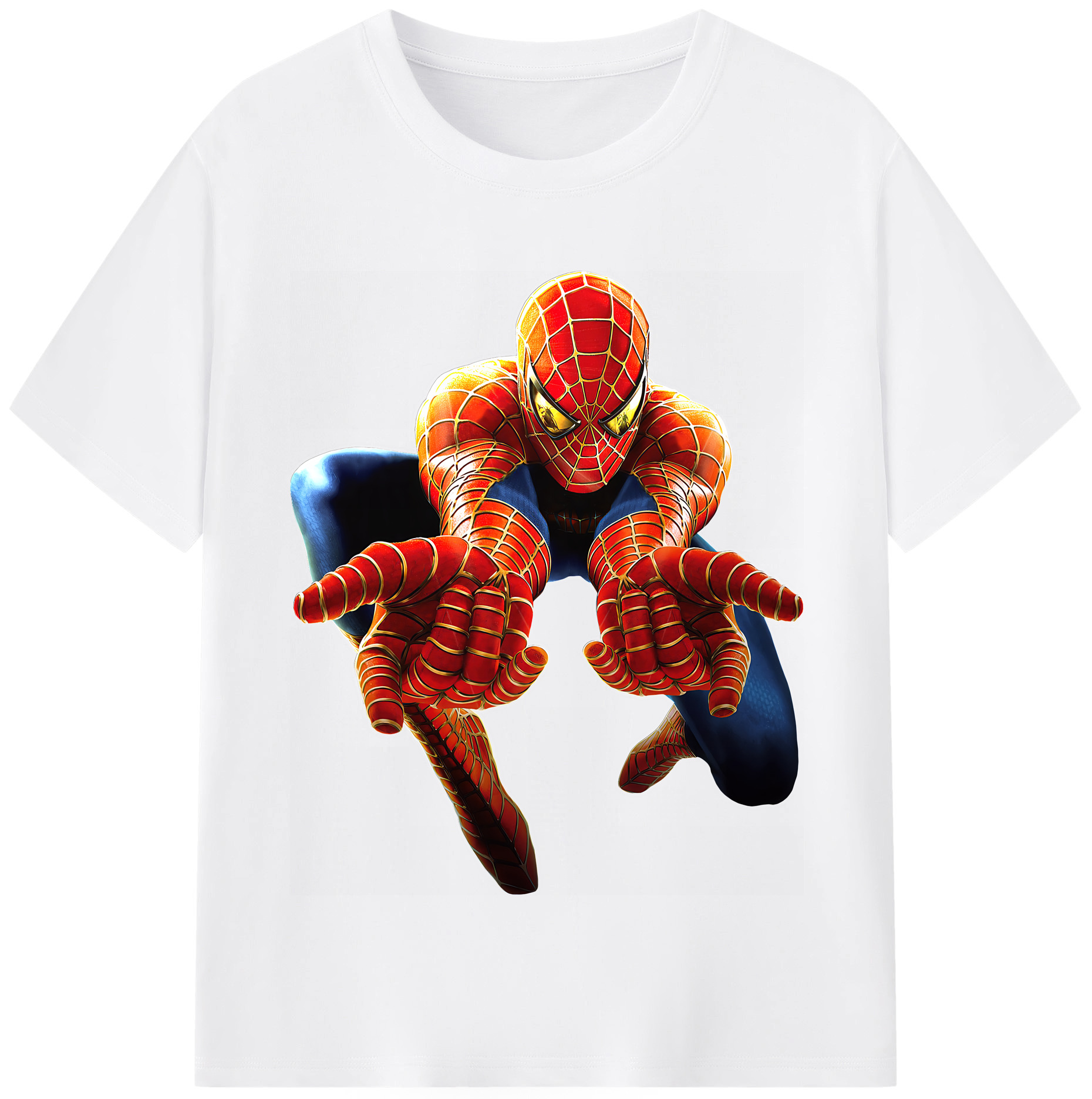 （画像用） Spider Man スパイダーマン 綿100％半袖Tシャツ（フロントプリント）