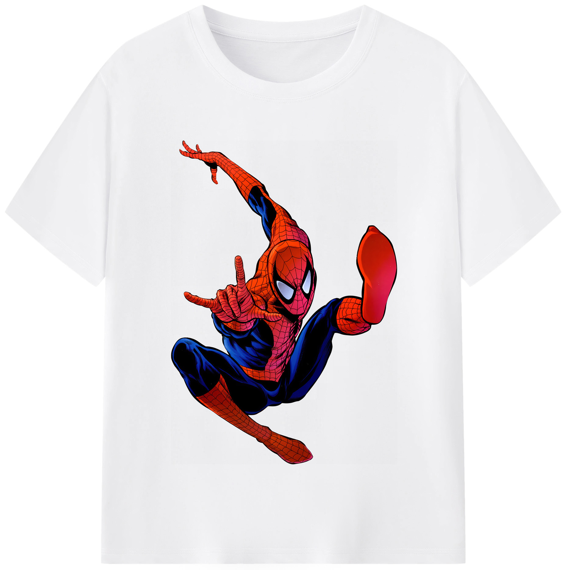 （画像用） Spider Man スパイダーマン 綿100％半袖Tシャツ（フロントプリント）