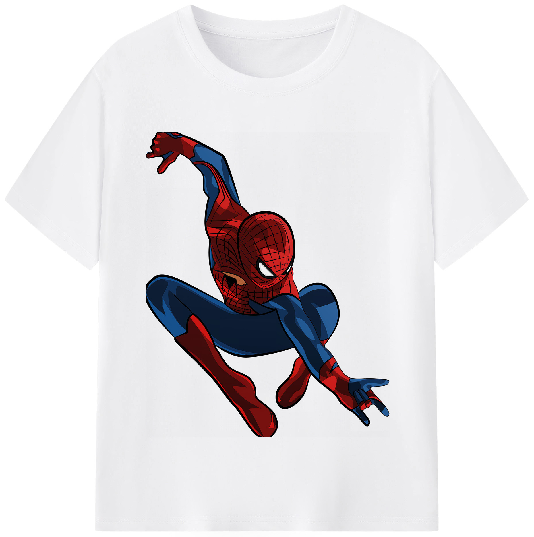 （画像用） Spider Man スパイダーマン 綿100％半袖Tシャツ（フロントプリント）