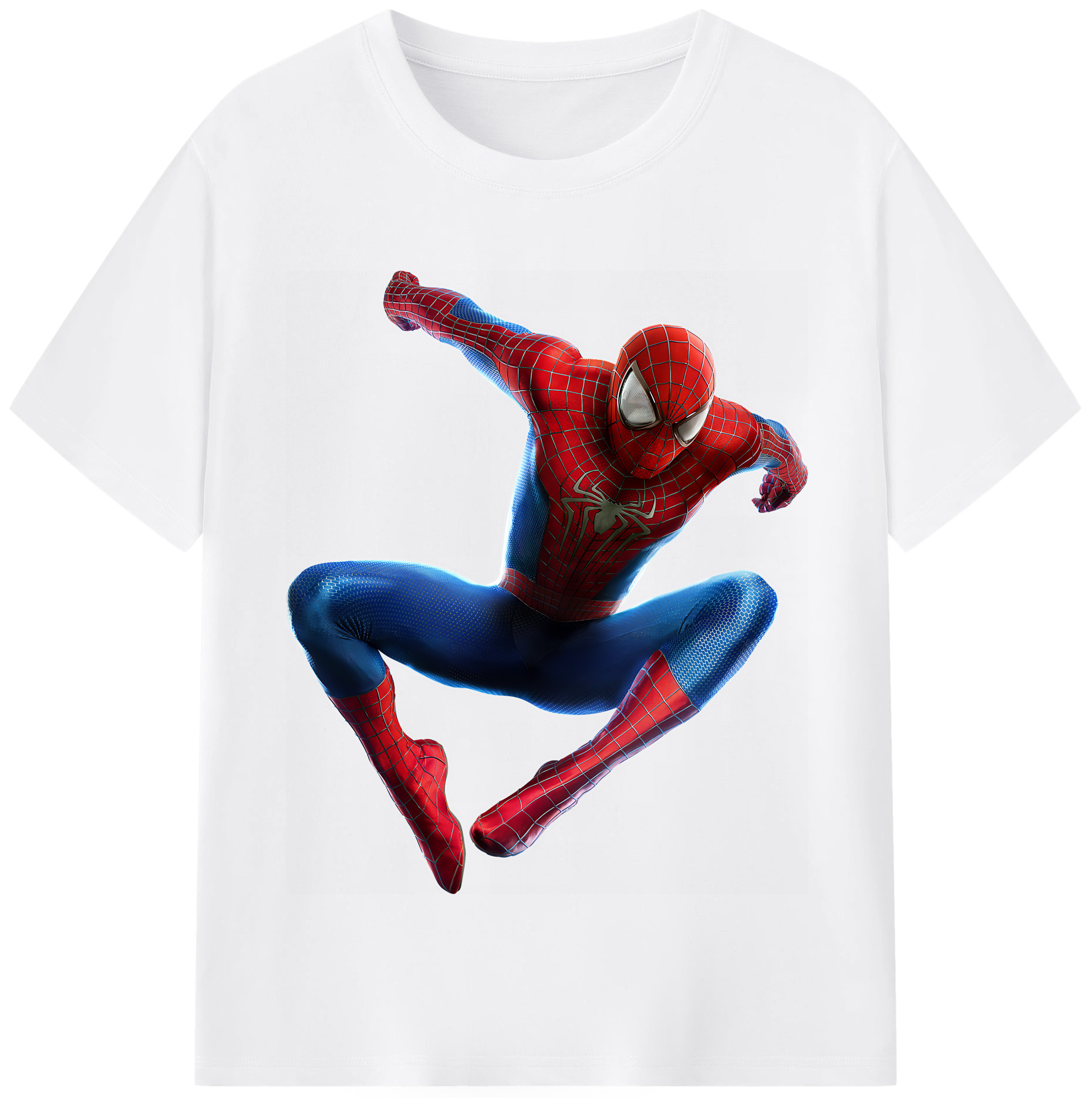 （画像用） Spider Man スパイダーマン 綿100％半袖Tシャツ（フロントプリント）