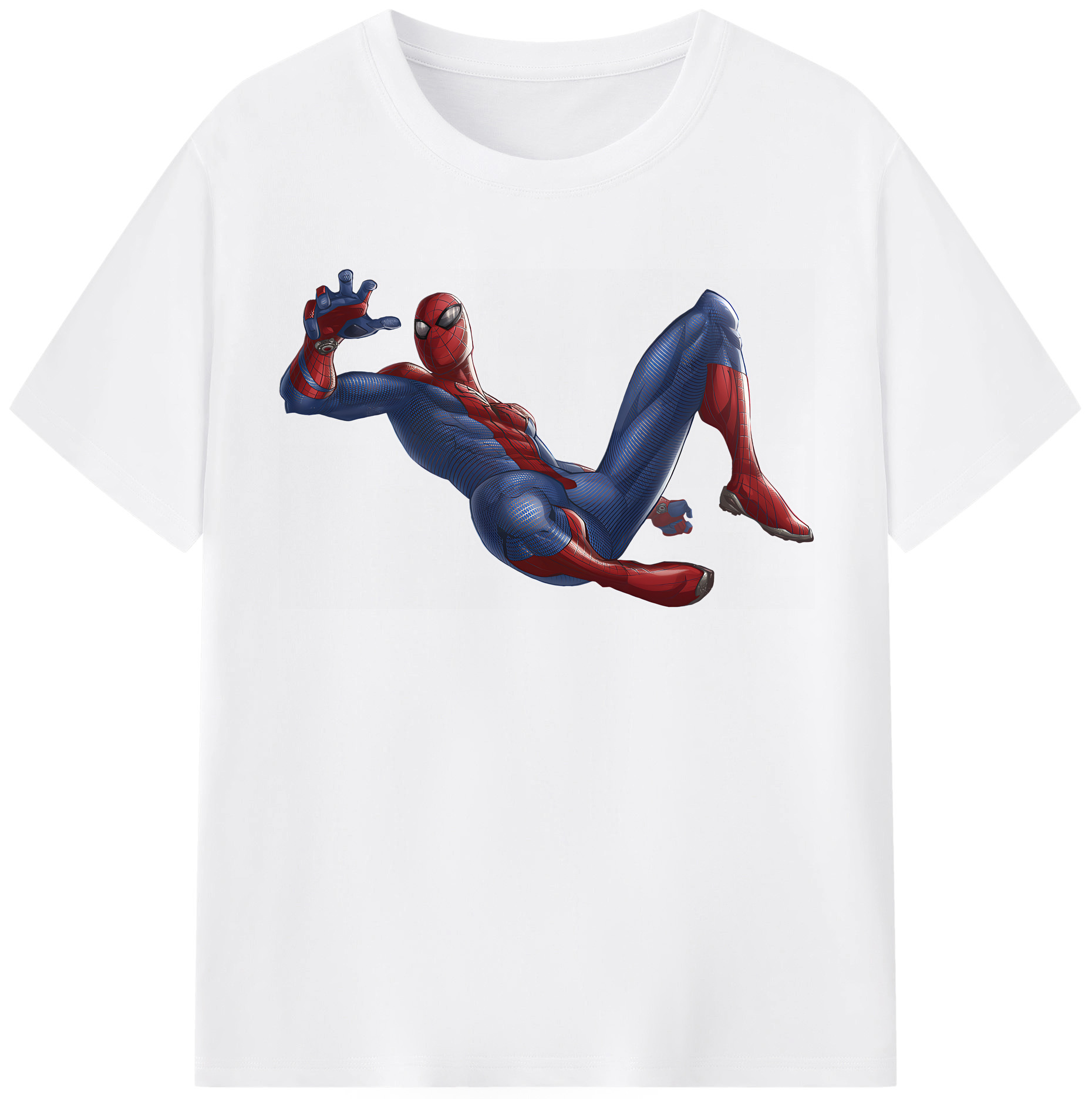 （画像用） Spider Man スパイダーマン 綿100％半袖Tシャツ（フロントプリント）