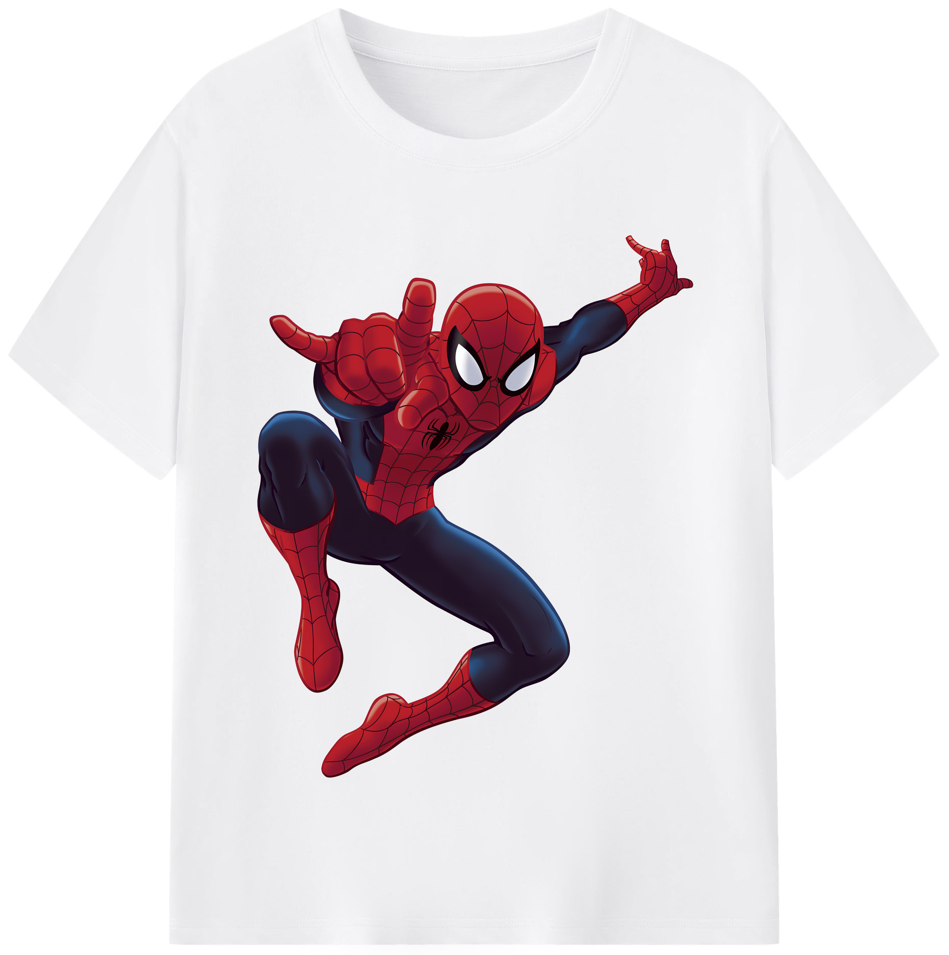 （画像用） Spider Man スパイダーマン 綿100％半袖Tシャツ（フロントプリント）