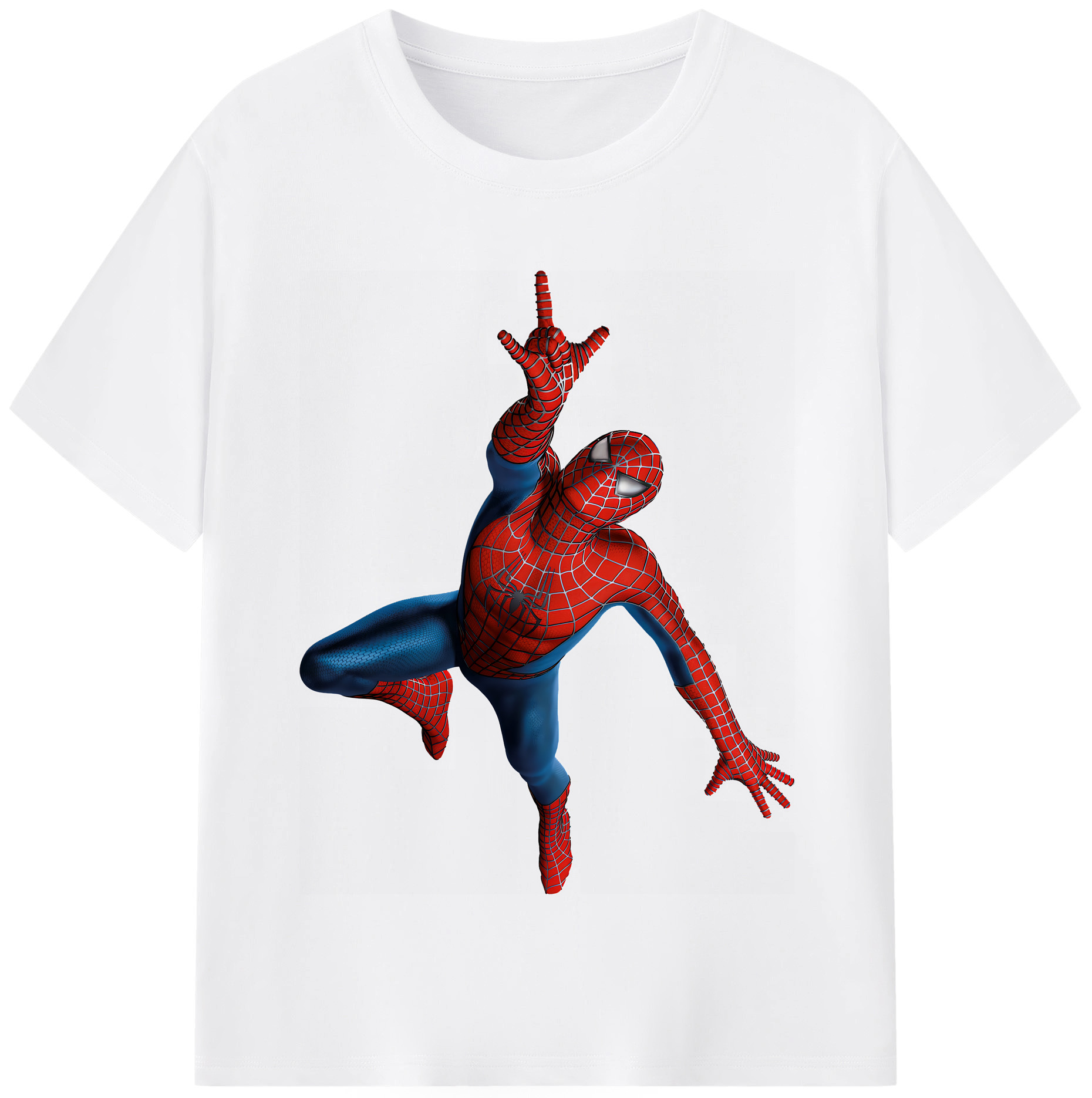 （画像用） Spider Man スパイダーマン 綿100％半袖Tシャツ（フロントプリント）