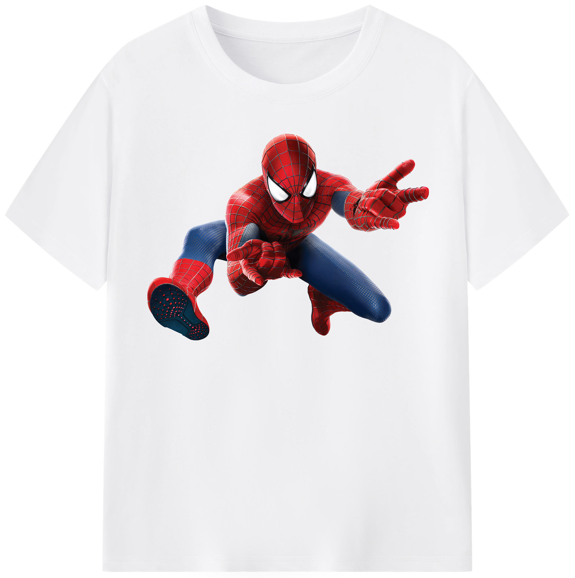 （画像用） Spider Man スパイダーマン 綿100％半袖Tシャツ（フロントプリント）