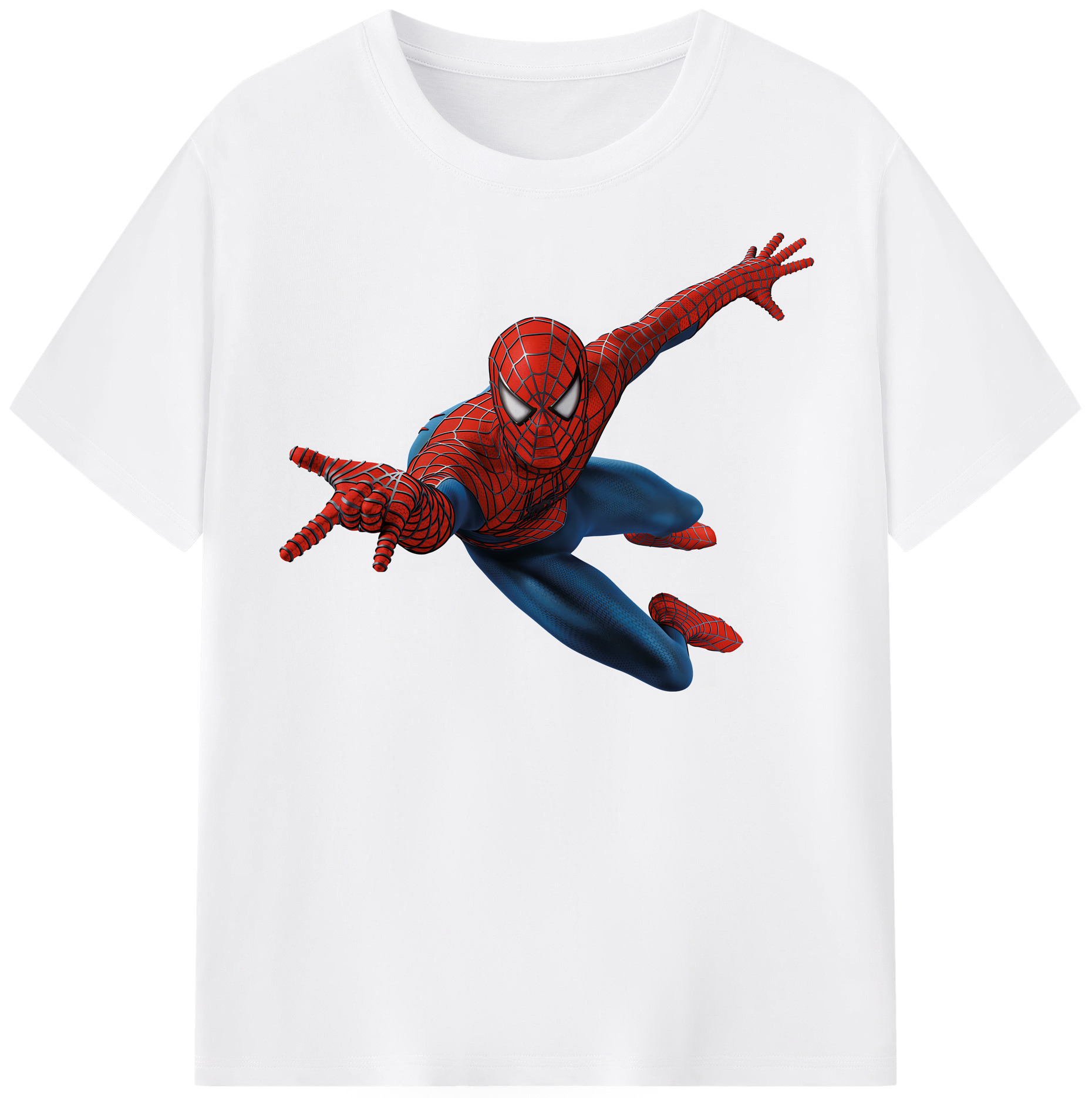 （画像用） Spider Man スパイダーマン 綿100％半袖Tシャツ（フロントプリント）