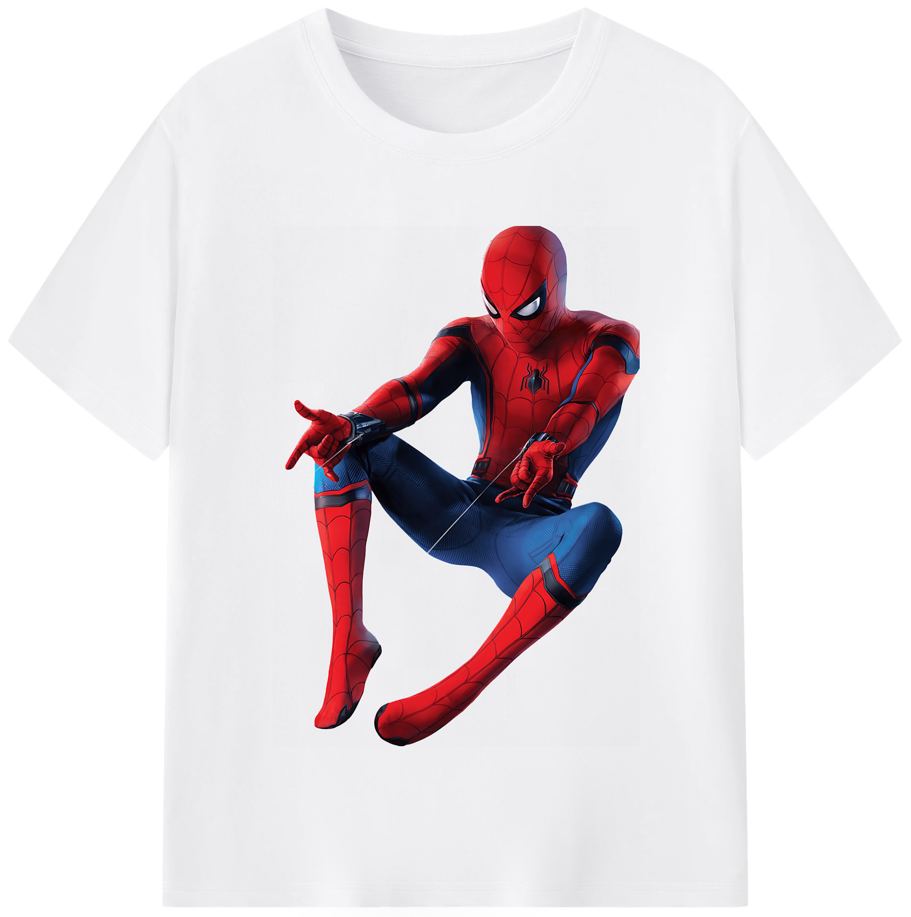 （画像用） Spider Man スパイダーマン 綿100％半袖Tシャツ（フロントプリント）