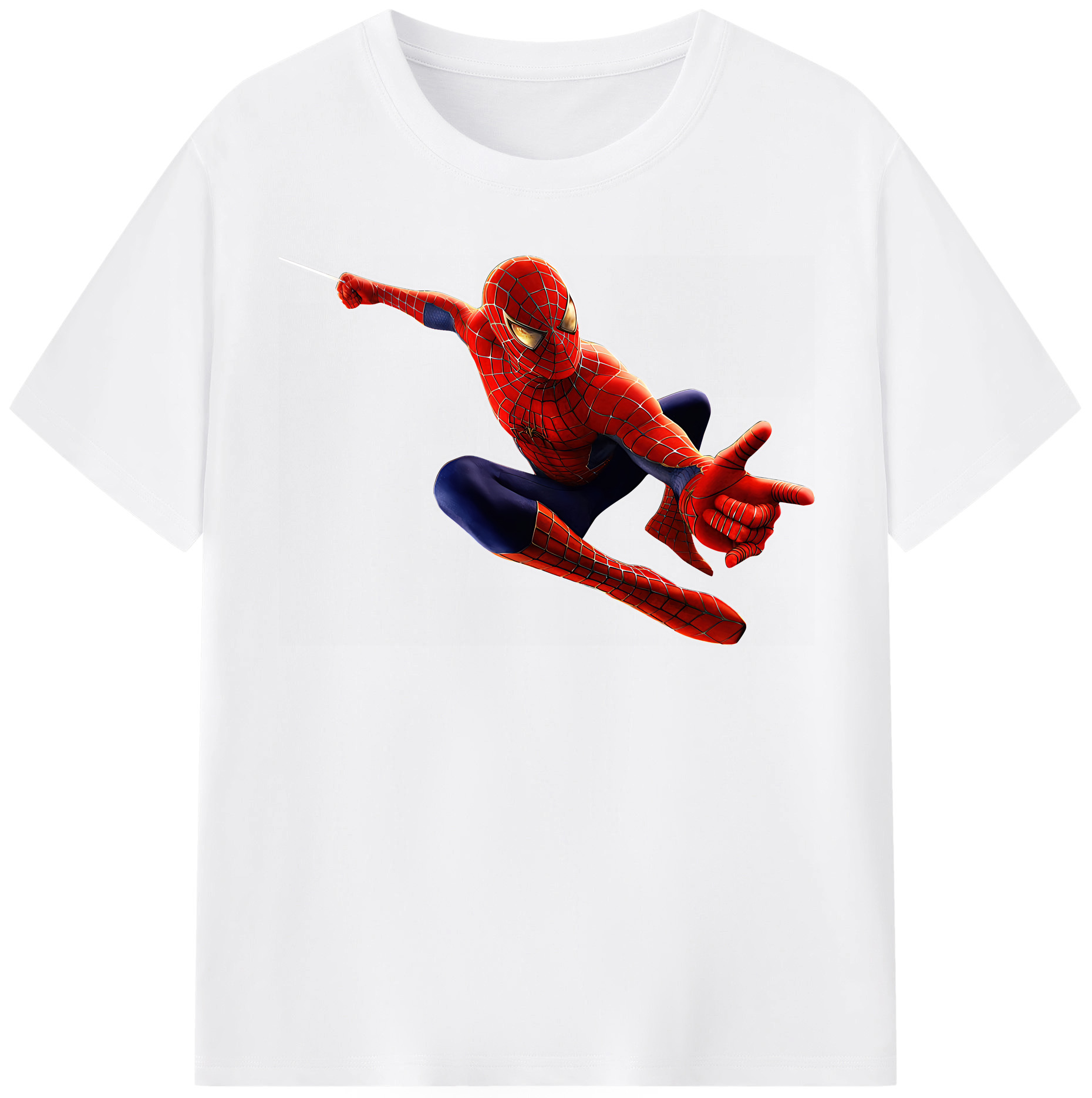 （画像用） Spider Man スパイダーマン 綿100％半袖Tシャツ（フロントプリント）