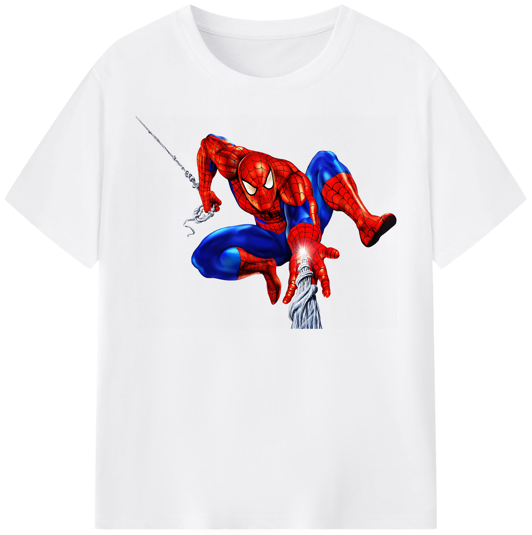（画像用） Spider Man スパイダーマン 綿100％半袖Tシャツ（フロントプリント）