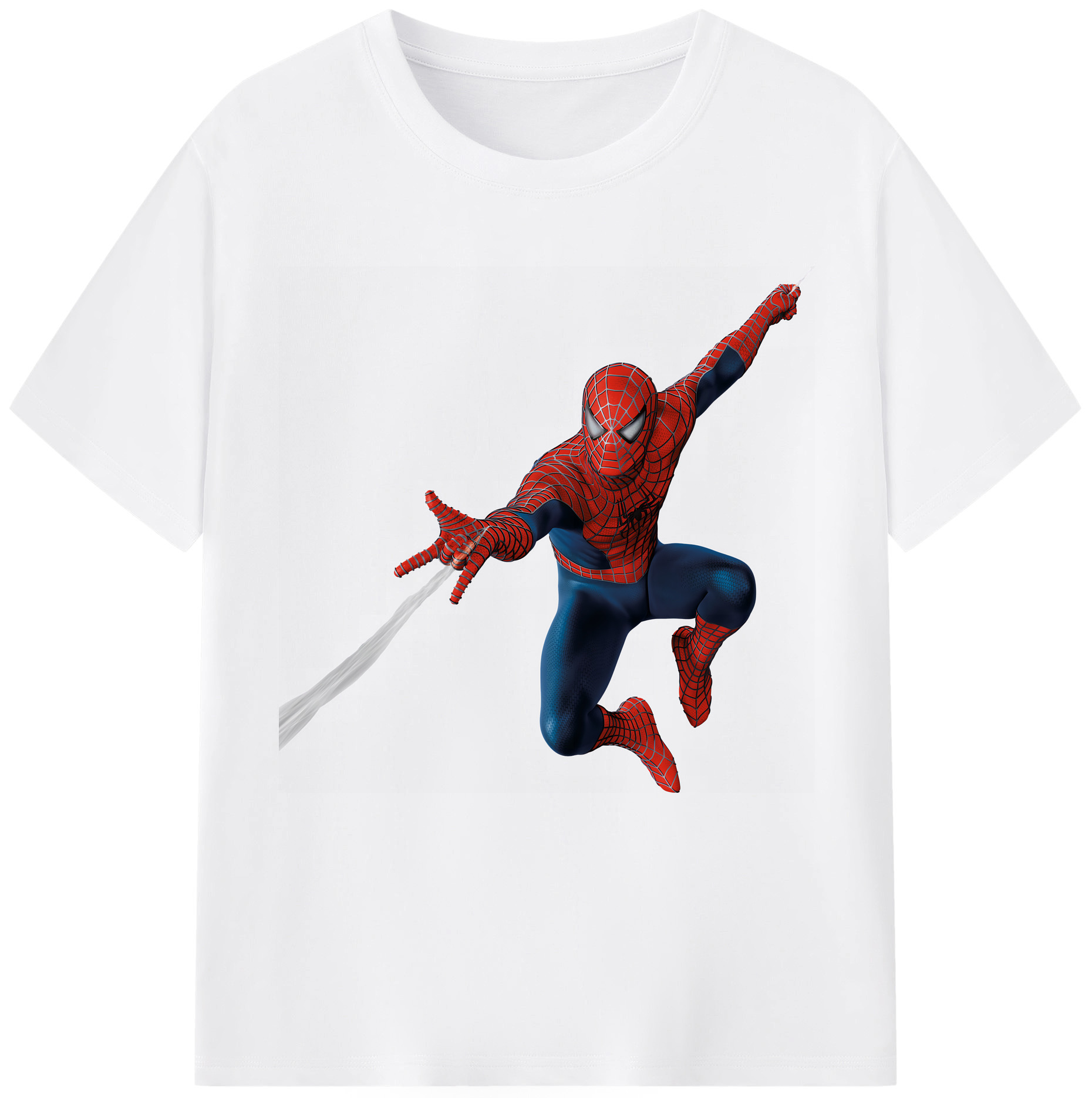 （画像用） Spider Man スパイダーマン 綿100％半袖Tシャツ（フロントプリント）